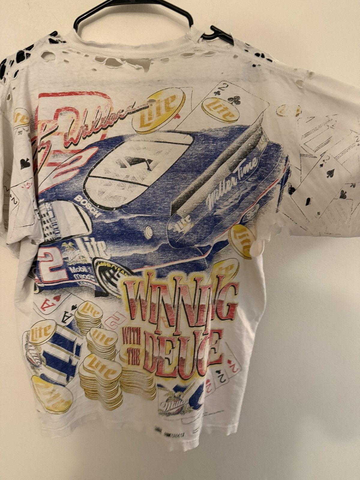 NASCAR (XL) VINTAGE THRASHED PAPER THIN Nascar Shortsleeve Tee Size US L / EU 52-54 / 3 - 5 Thumbnail