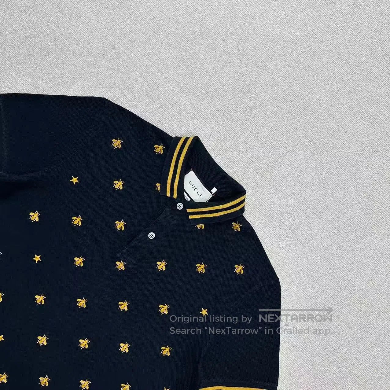 Gucci gucci embroidered bee short sleeve polo shirt. Size US L / EU 52-54 / 3 - 2 Thumbnail