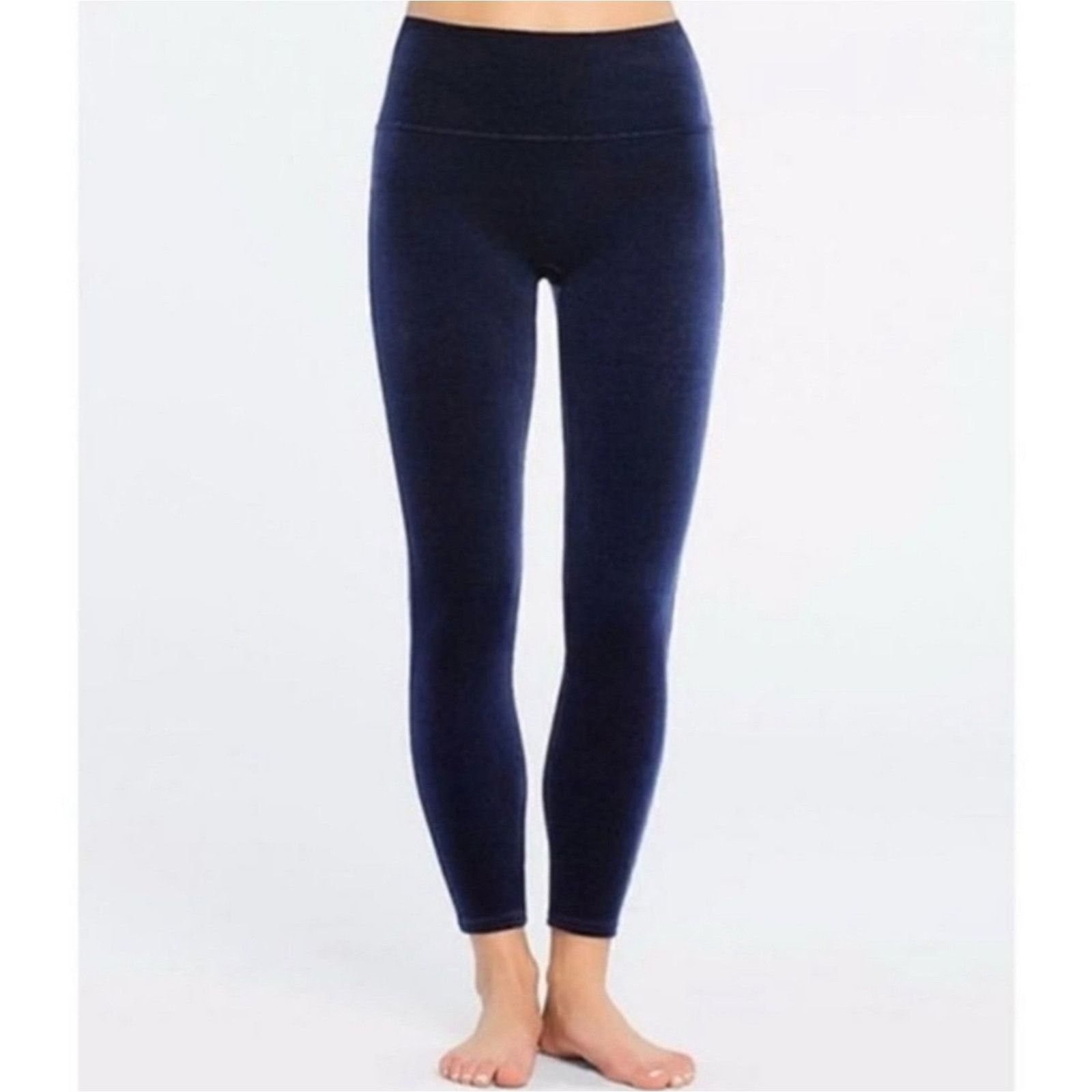 Spanx NEW Spanx High Waist Velvet Leggings Pants XS Blue Velour Size 24" / US 00 / IT 34 - 10 Thumbnail
