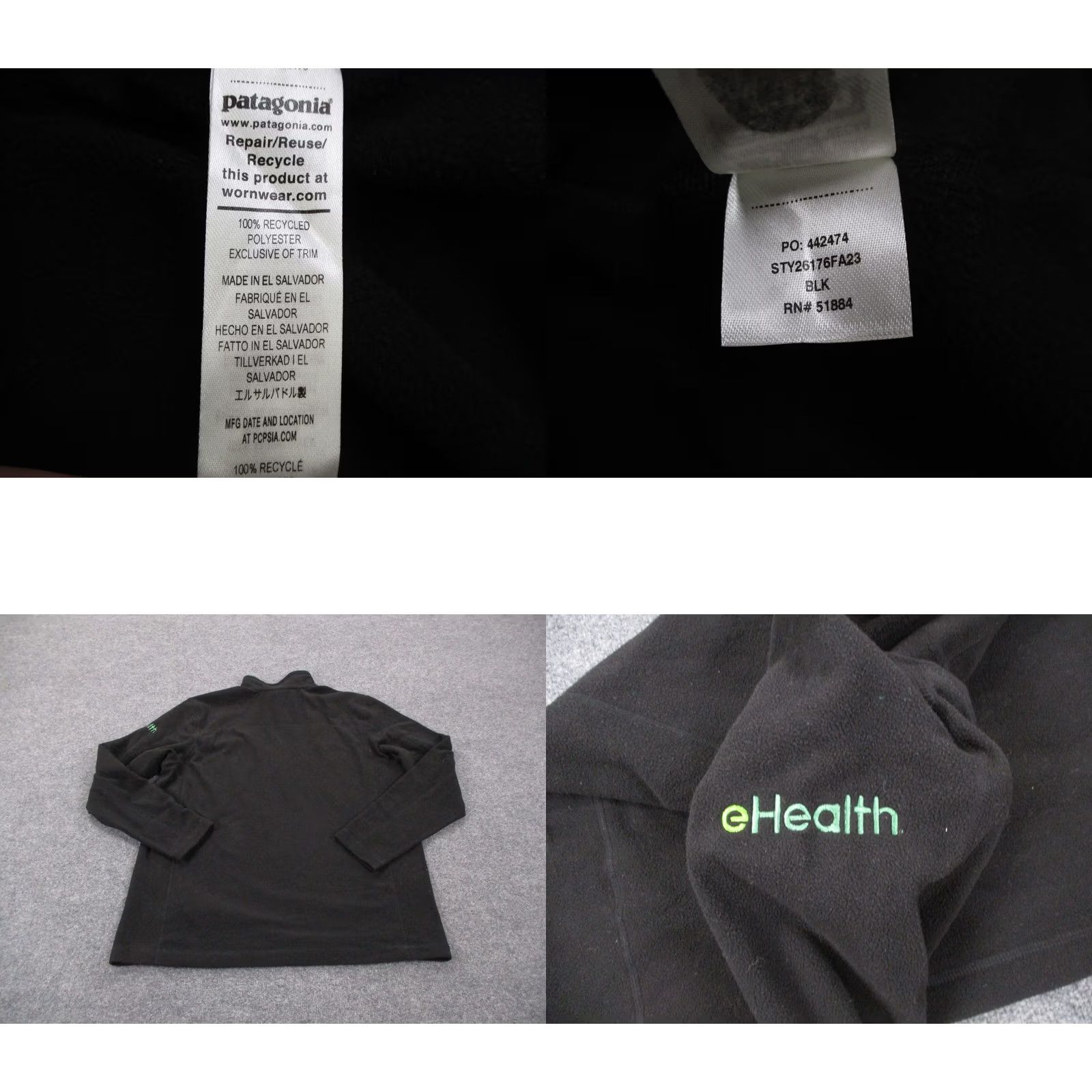 Patagonia Patagonia Jacket Mens XL Black Fleece Zip Pockets Outdoor Windbreaker 26176 Size US XL / EU 56 / 4 - 8 Thumbnail