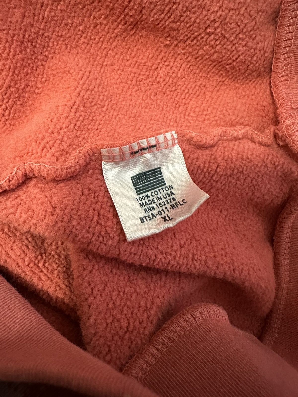 Other Salmon dyed hoodie blank. Came from TMG. Size US XL / EU 56 / 4 - 3 Thumbnail