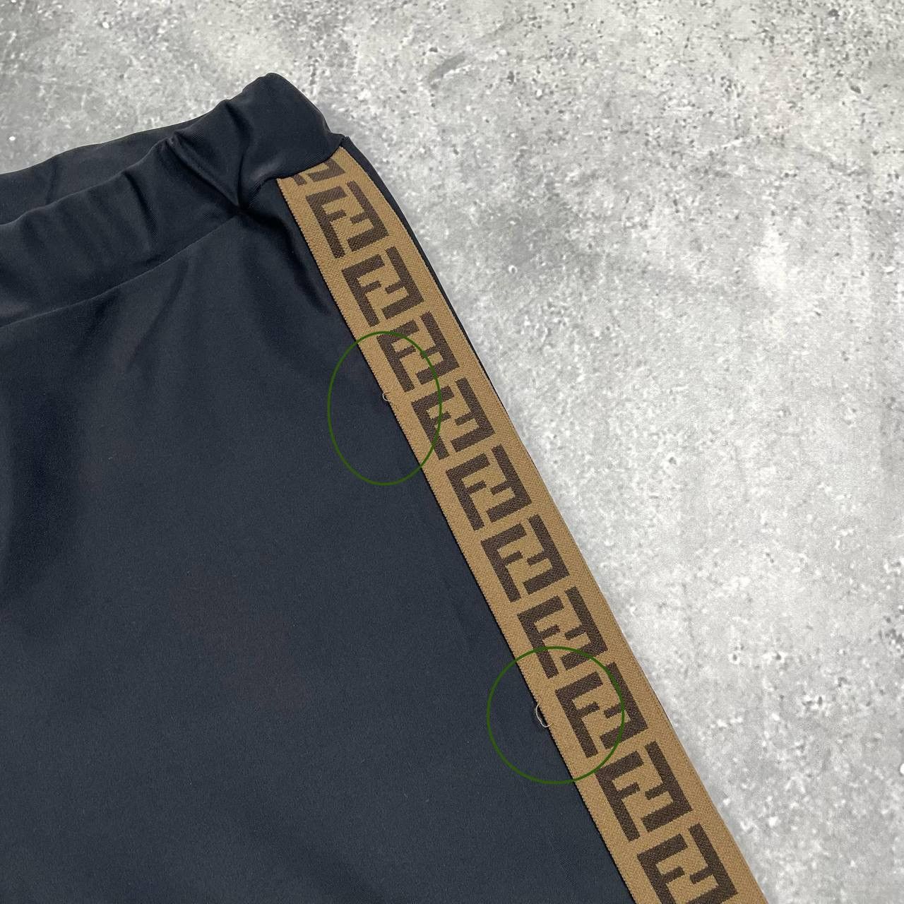 Fendi Fendi Kids Trim Leggings Logo Stripe Black 12+ Adult XS/S Size 26" / US 2 / IT 38 - 9 Thumbnail