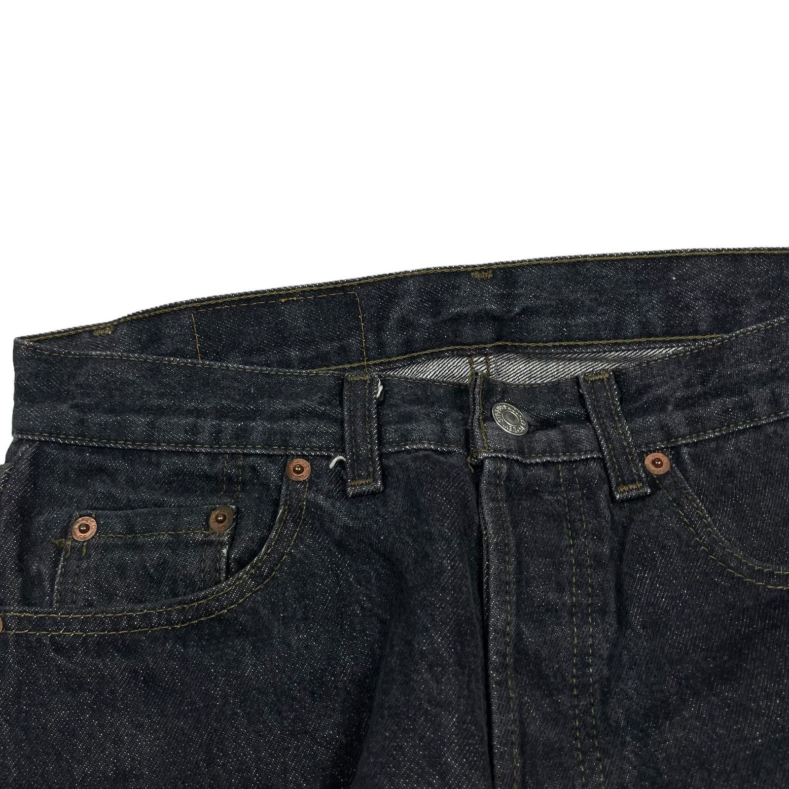 Levi's × Vintage Levi's 501 Men's Gray Cotton Denim Straight Leg Jeans 30x34 Size US 30 / EU 46 - 3 Thumbnail