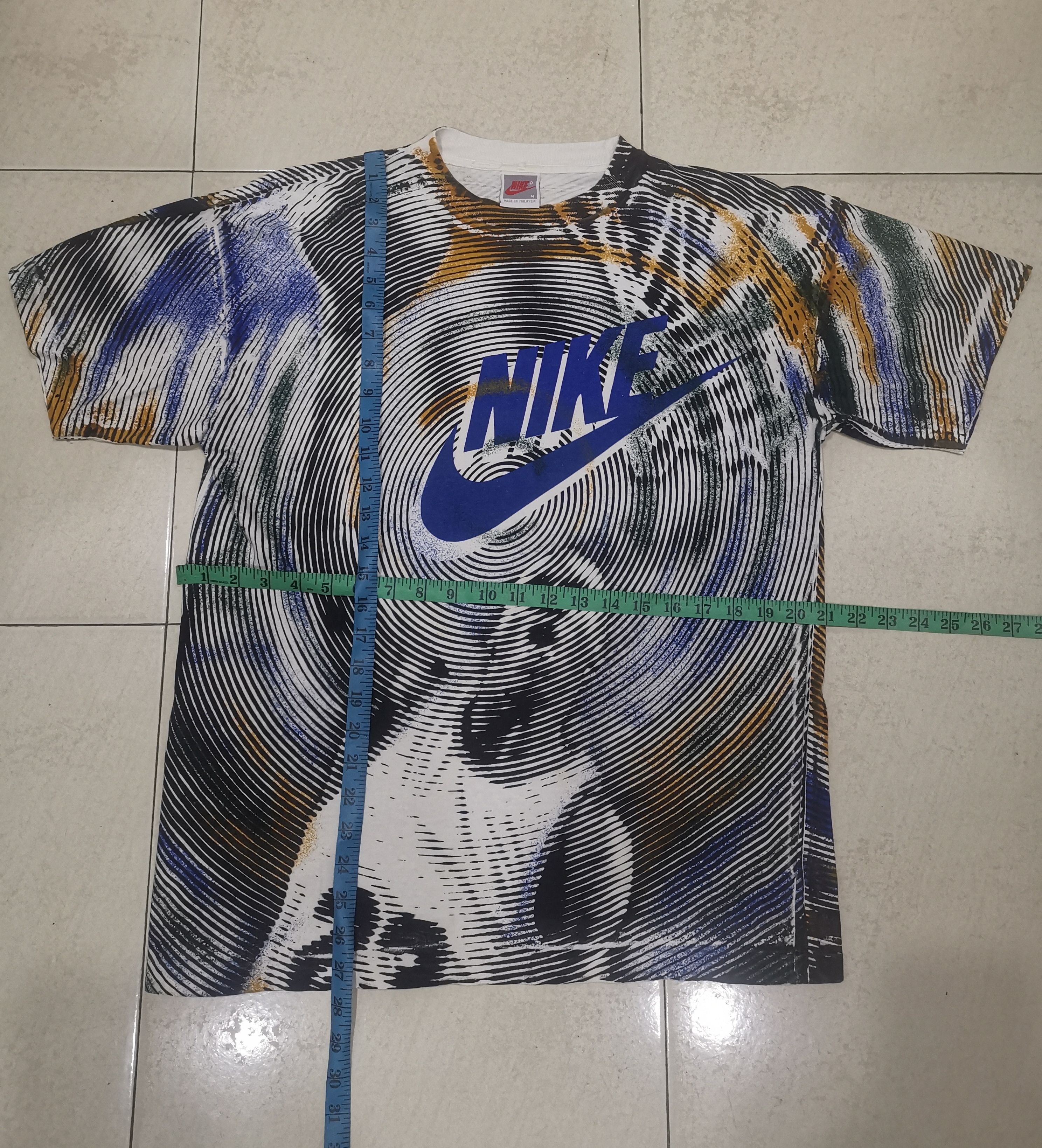 Nike VTG RARE 90s NIKE FLYING JORDAN ALL OVER PRINT GREY TAG Size US M / EU 48-50 / 2 - 3 Thumbnail