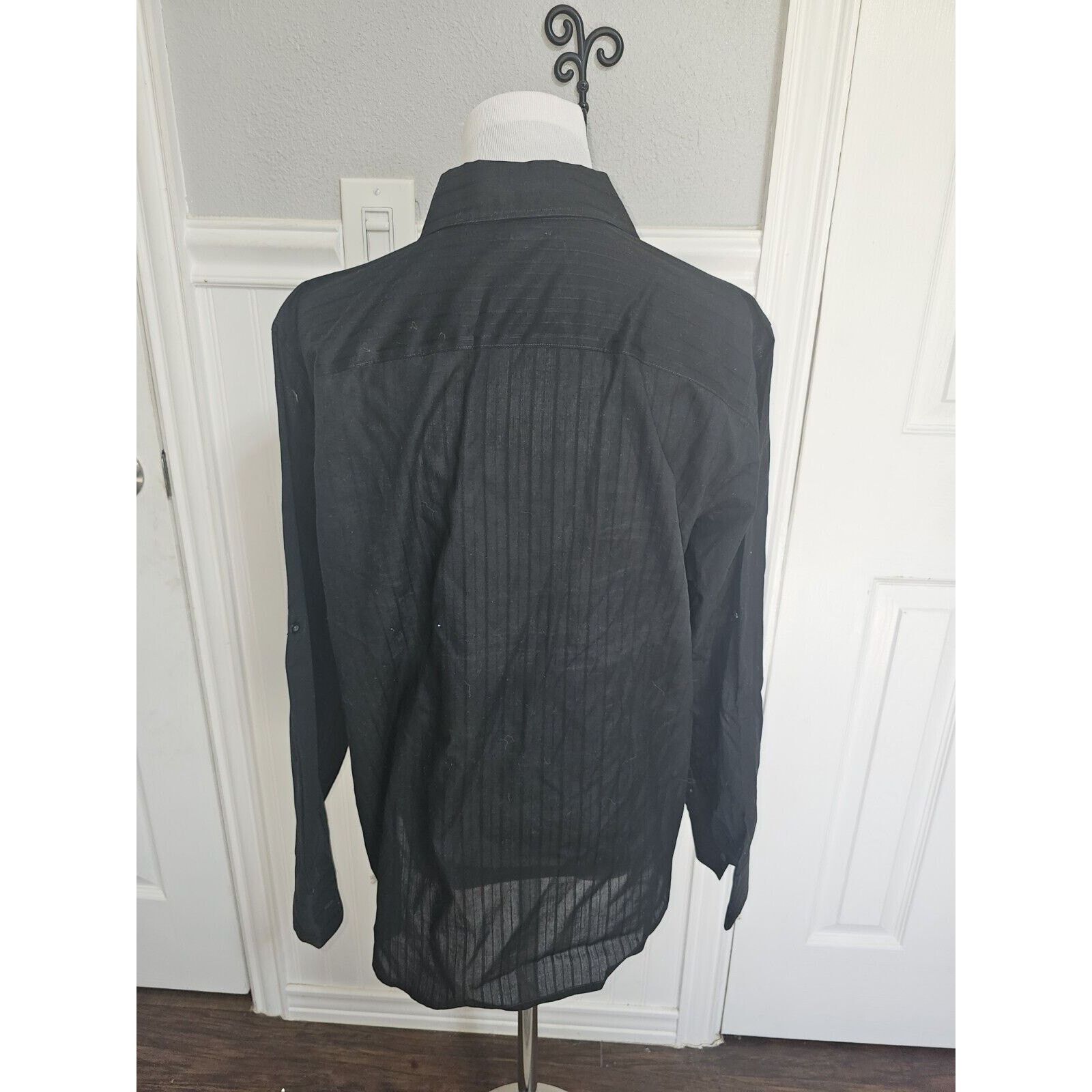 Lauren Ralph Lauren LAUREN Ralph Lauren Button Down Top XL Semi-sheer Black Size XL / US 12-14 / IT 48-50 - 2 Thumbnail