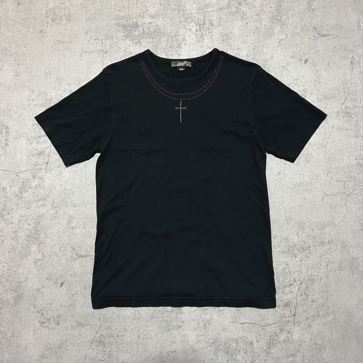 Gaultier Homme Objet Gaultier Homme Objet French Script Cross Necklace T-Shirt Size US S / EU 44-46 / 1 - 2 Thumbnail