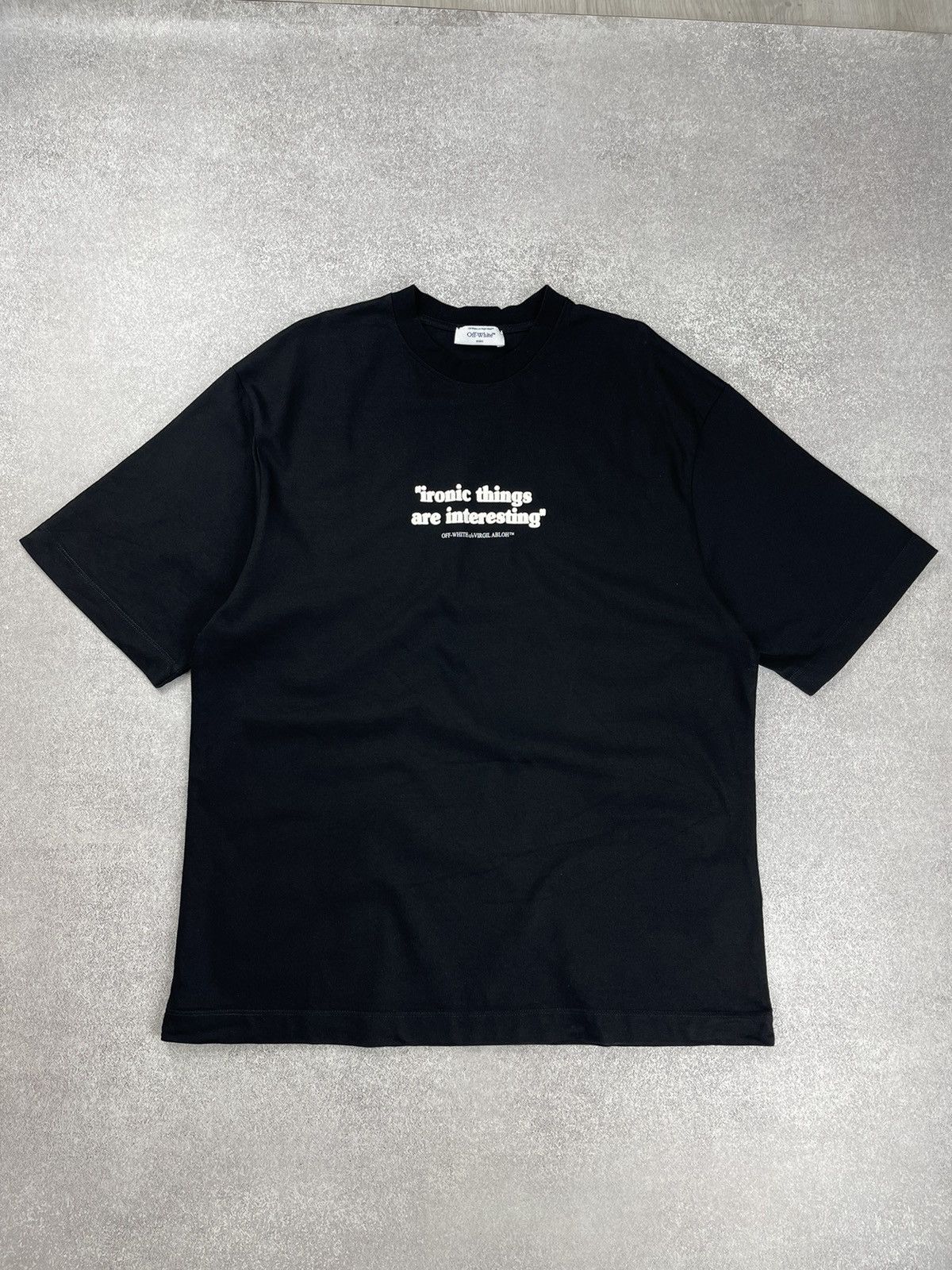 Off-White Off-White Logo Cotton T-Shirt Black Size L Size US L / EU 52-54 / 3 - 1 Thumbnail