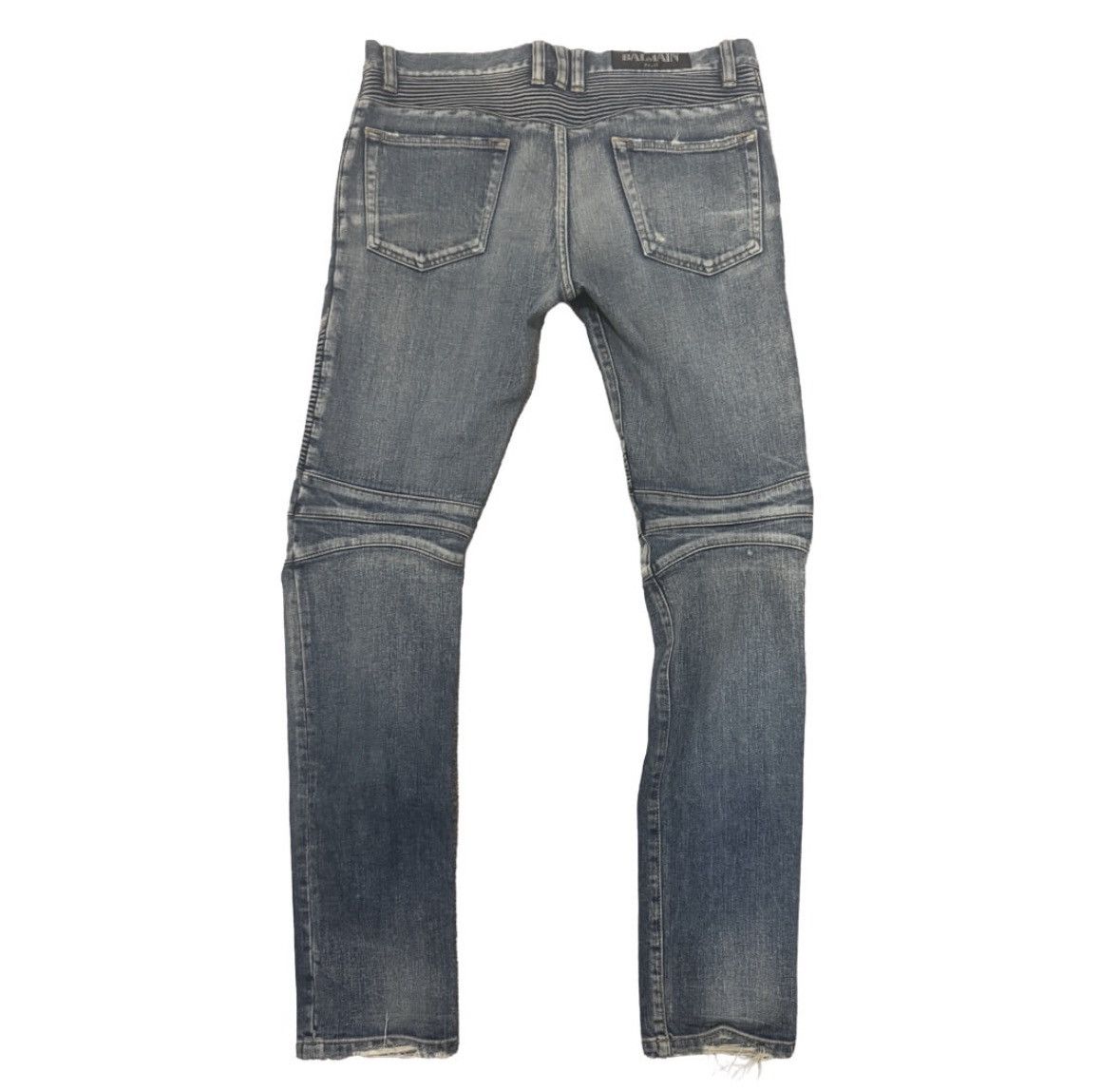Balmain Balmain Distressed Mudwash Biker Jeans Size US 30 / EU 46 - 2 Thumbnail