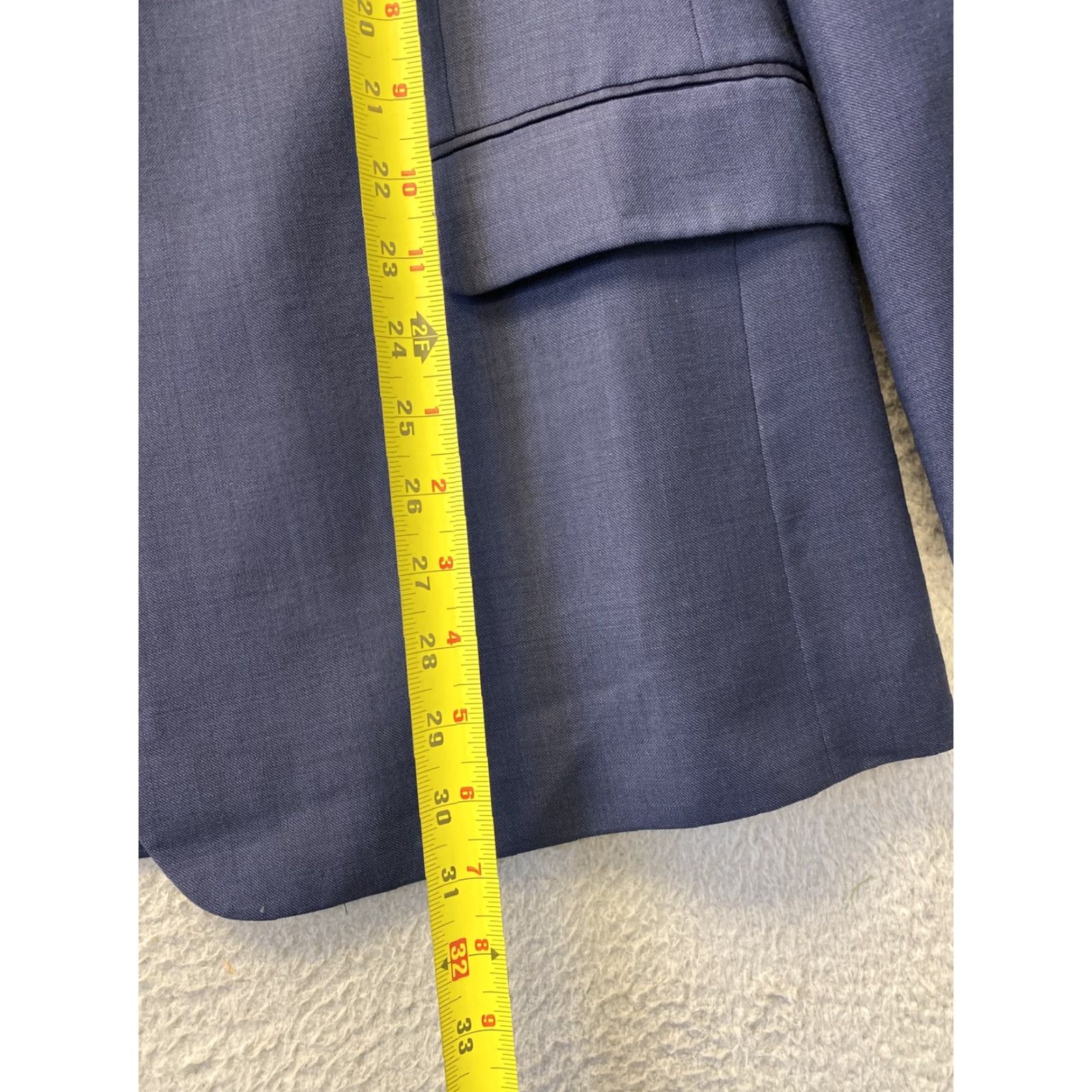 Tommy Hilfiger VINTAGE Tommy Hilfiger Suit Jacket BlazeNavy Blue 46R Wool Blend / 99-1 Men Blazer Wool Fall Spring Winter Size 46R - 7 Thumbnail