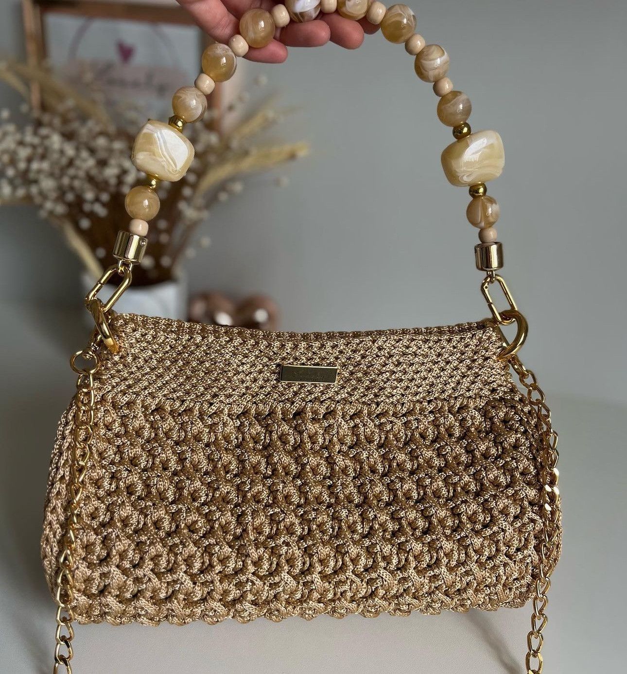 Vintage HAND-CROCHETED BAG Size ONE SIZE - 2 Thumbnail