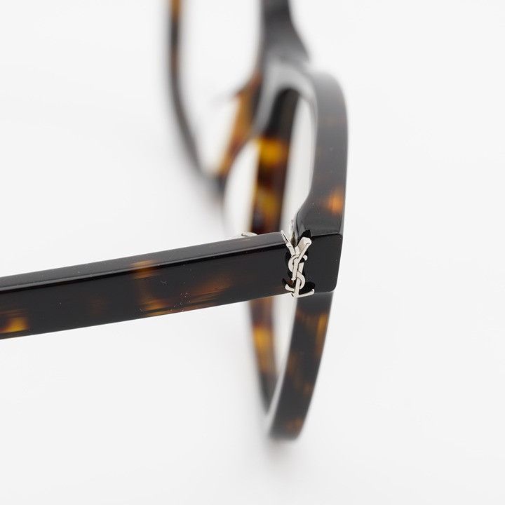 Saint Laurent Paris Saint Laurent SLM128 002 Eyeglasses Havana 53mm Square Frame Size ONE SIZE - 6 Thumbnail