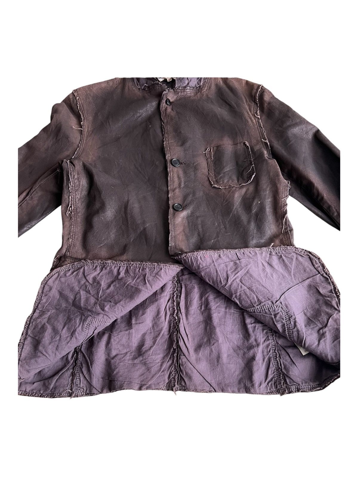 Comme des Garcons AW2010 "Anti Fashionista" Distressed Panelled Leather Jacket Size US L / EU 52-54 / 3 - 3 Thumbnail