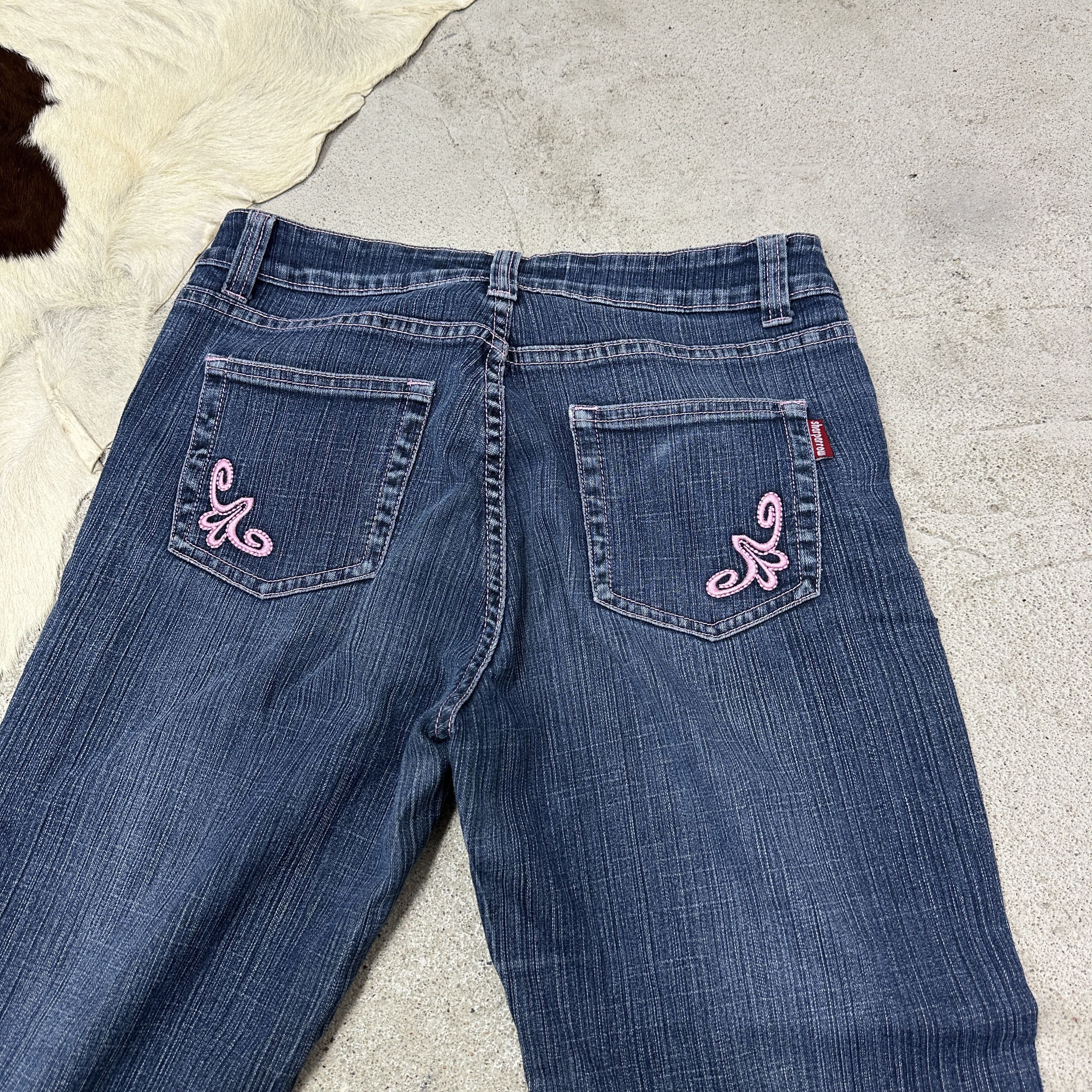 Vintage Vintage Denim Streetwear Flared Wide Leg Jeans Y2K Size 31" - 6 Thumbnail