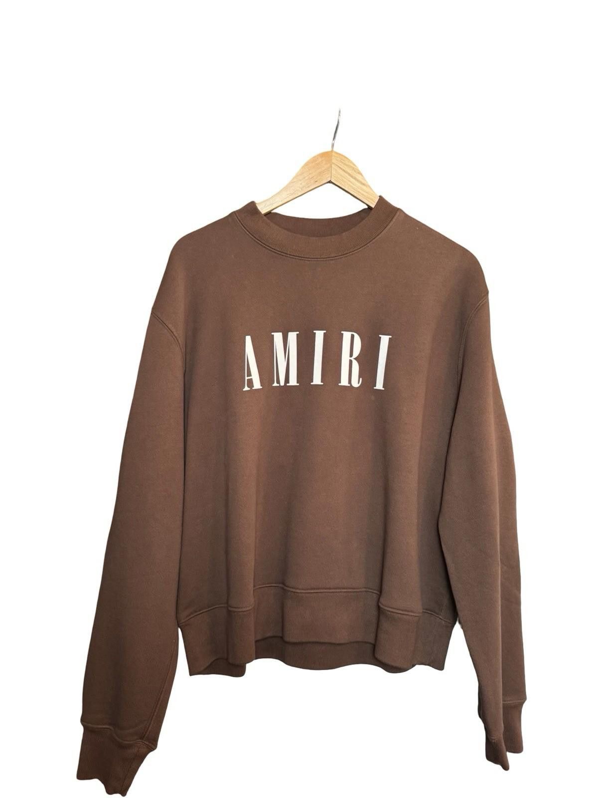 Amiri Amiri Brown Logo Sweatshirt Size M New Crewneck Pullover Size US M / EU 48-50 / 2 - 1 Thumbnail