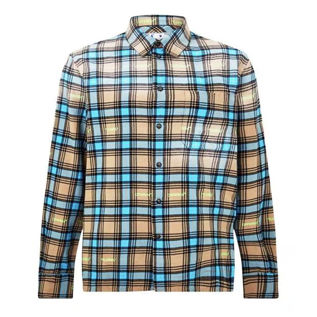 image of Off White O1G2R1Mq0424 Check Shirts In Multicolor, Men's (Size Small)