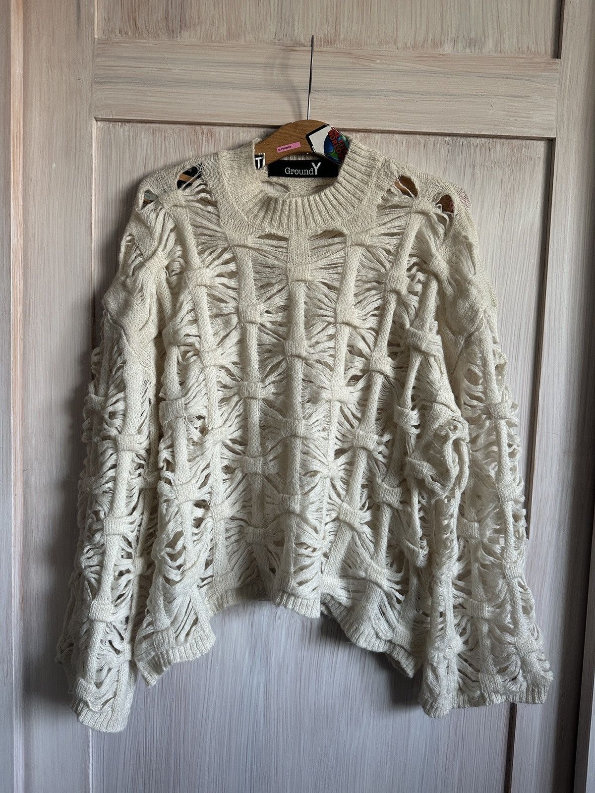 Ground Y × Yohji Yamamoto Ground Y Yohji Yamamoto knit sweater destroyed Size US M / EU 48-50 / 2 - 2 Thumbnail