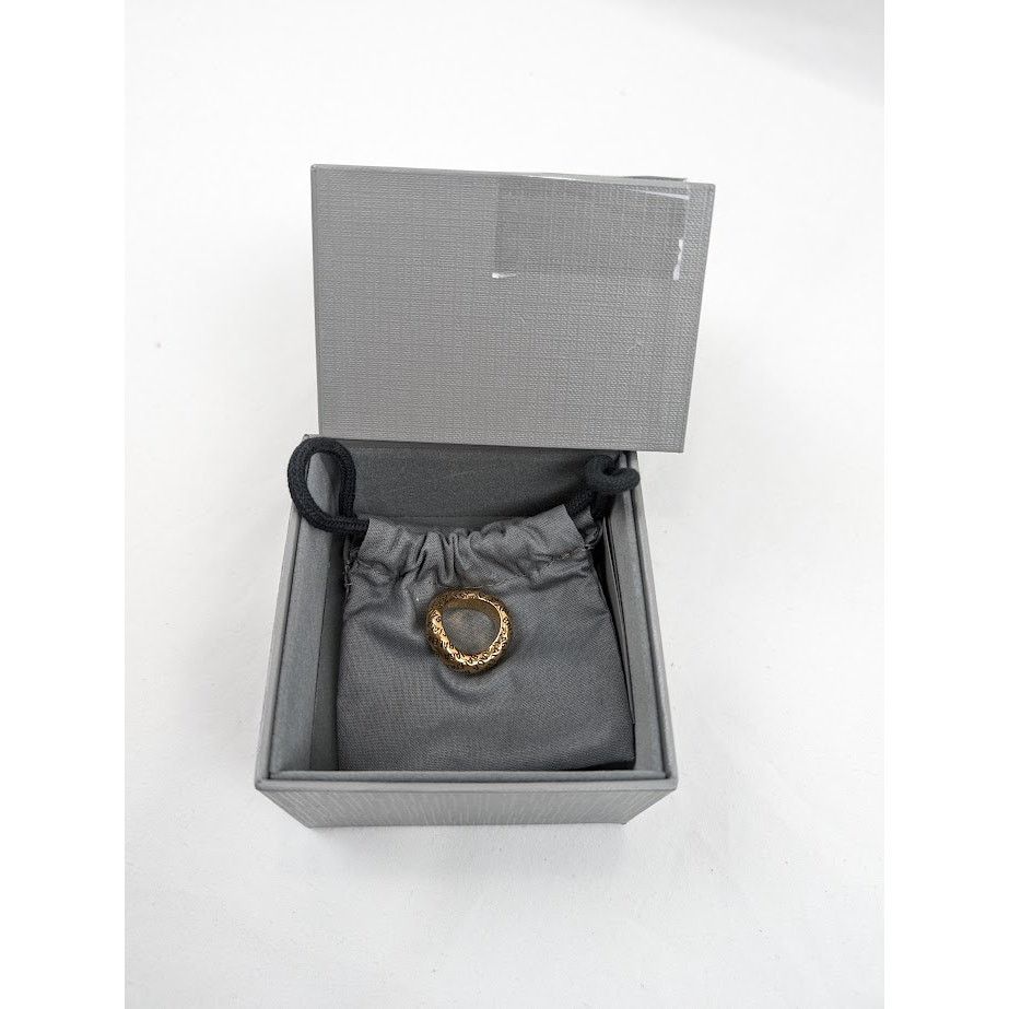 Balenciaga o1rshd1 Size: 52 / DUP / Brass Logo Ring in Antique Gold Size ONE SIZE - 7 Thumbnail