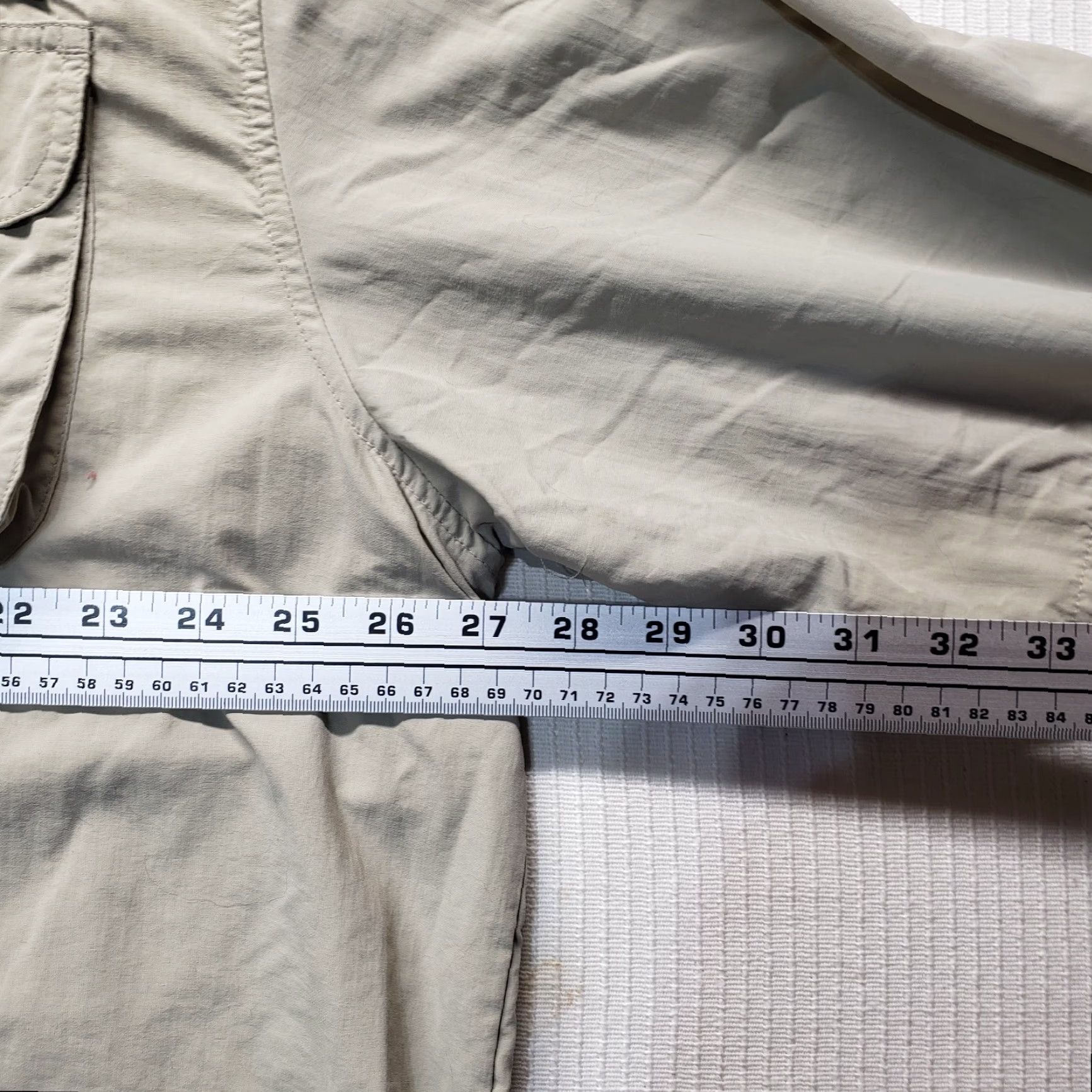 Warehouse Sportsmans Warehouse Shirt Button-Up Long Sleeve Beige 2X Men Mens Big & Tall Nylon Fish Theme Vented Button-Front Size US XXL / EU 58 / 5 - 5 Thumbnail
