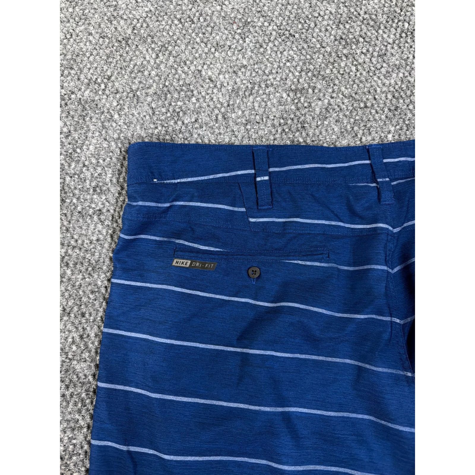 Hurley Hurley Shorts Mens 40 Blue Striped Dri-Fit Performance Golf Casual Elastic Waist Pockets Athletic Sports Regular Men's Size US 40 / EU 56 - 7 Thumbnail