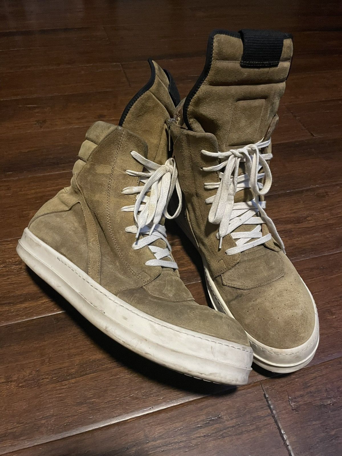 Rick Owens Rick Owens Geobaskets FW15 Brown Suede | Grailed