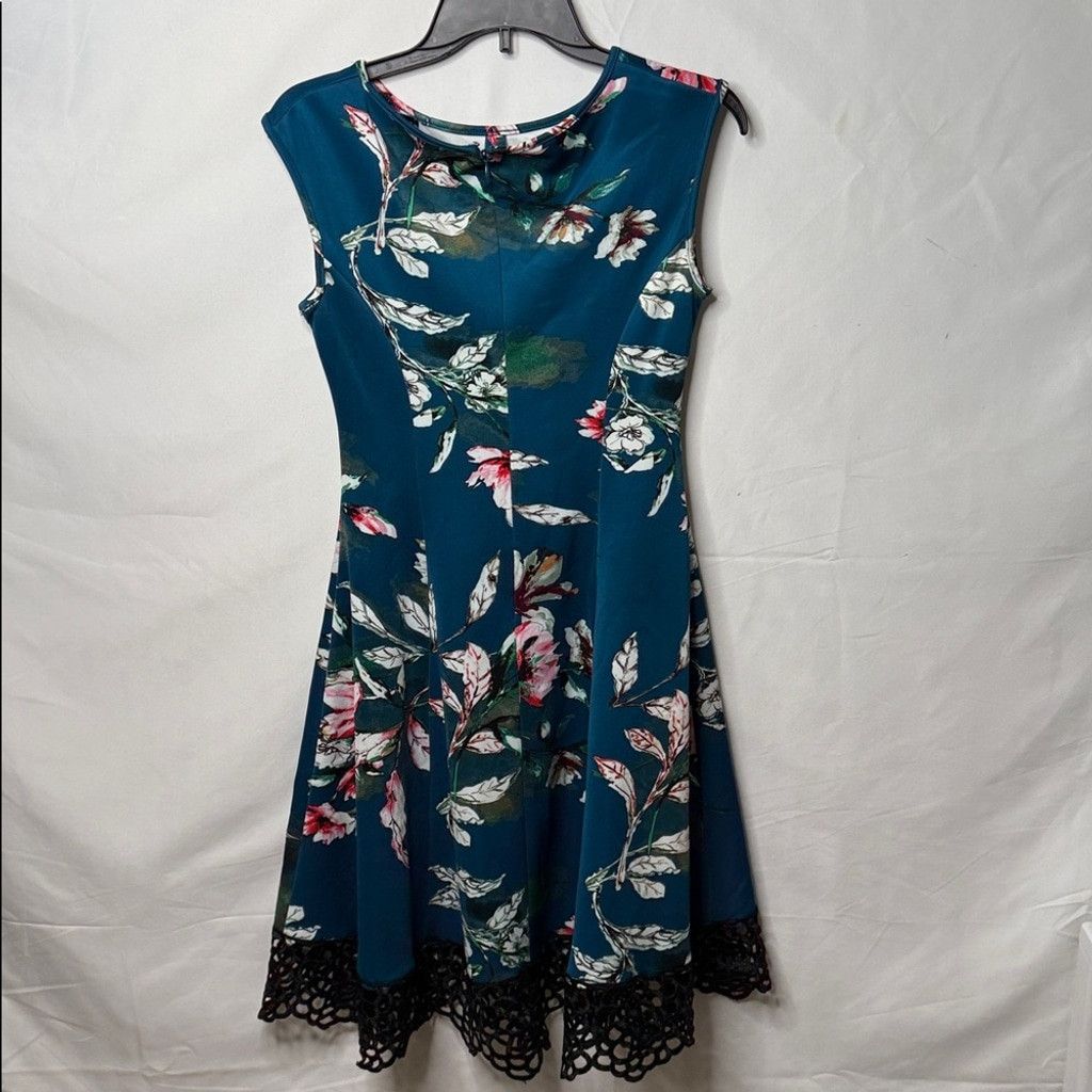 The Unbranded Brand Donna Ricco scuba floral cap sleeve A-line hem dress sz 2 Size XS / US 0-2 / IT 36-38 - 5 Thumbnail