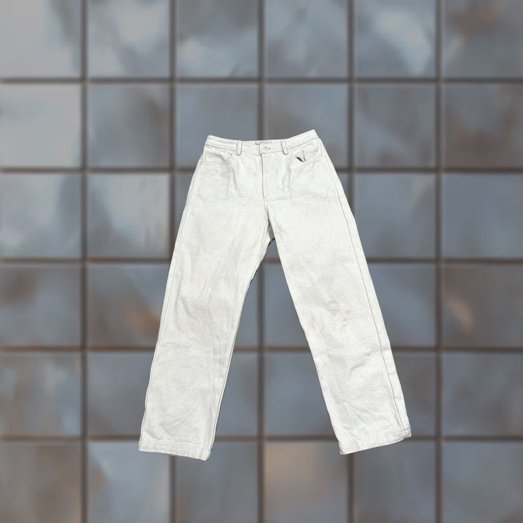 Ulla Johnson Diamond Leah Birds Eye Weave Trouser Chino Pants Women Ivory Cotton Canvas Size 6 Pockets USA Regular Straight Vintage: No Size 28" / US 6 / IT 42 - 1 Thumbnail