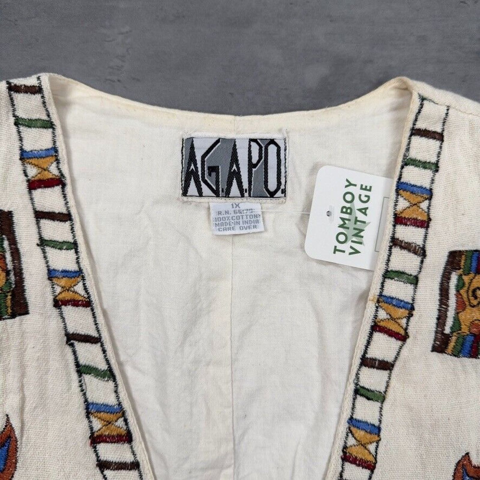 Vintage Vintage AGAPO Embroidered Vest Size M / US 6-8 / IT 42-44 - 2 Thumbnail