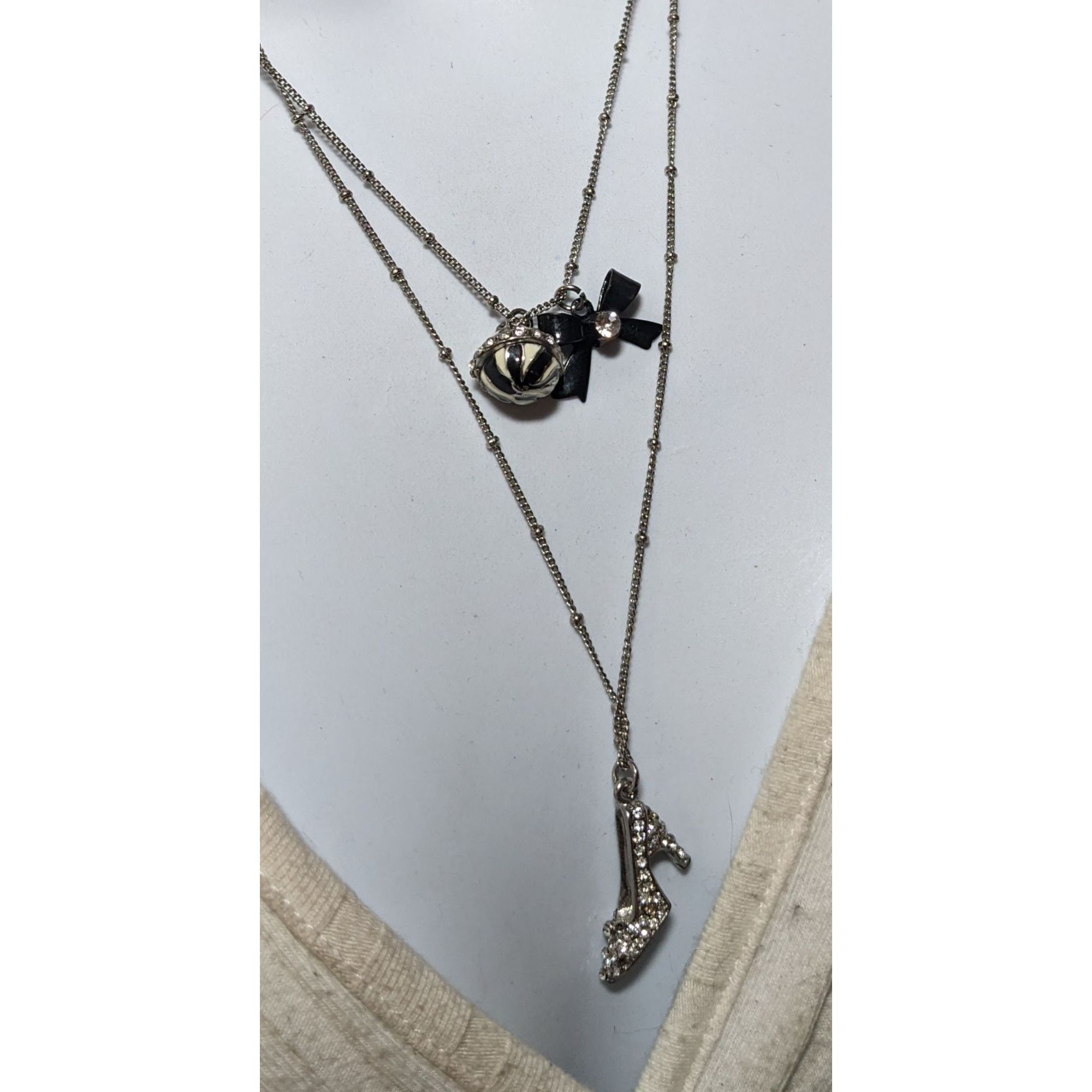 Other Lolita Coquette Multilayer Rhinestone Charm Necklace Size ONE SIZE - 7 Thumbnail