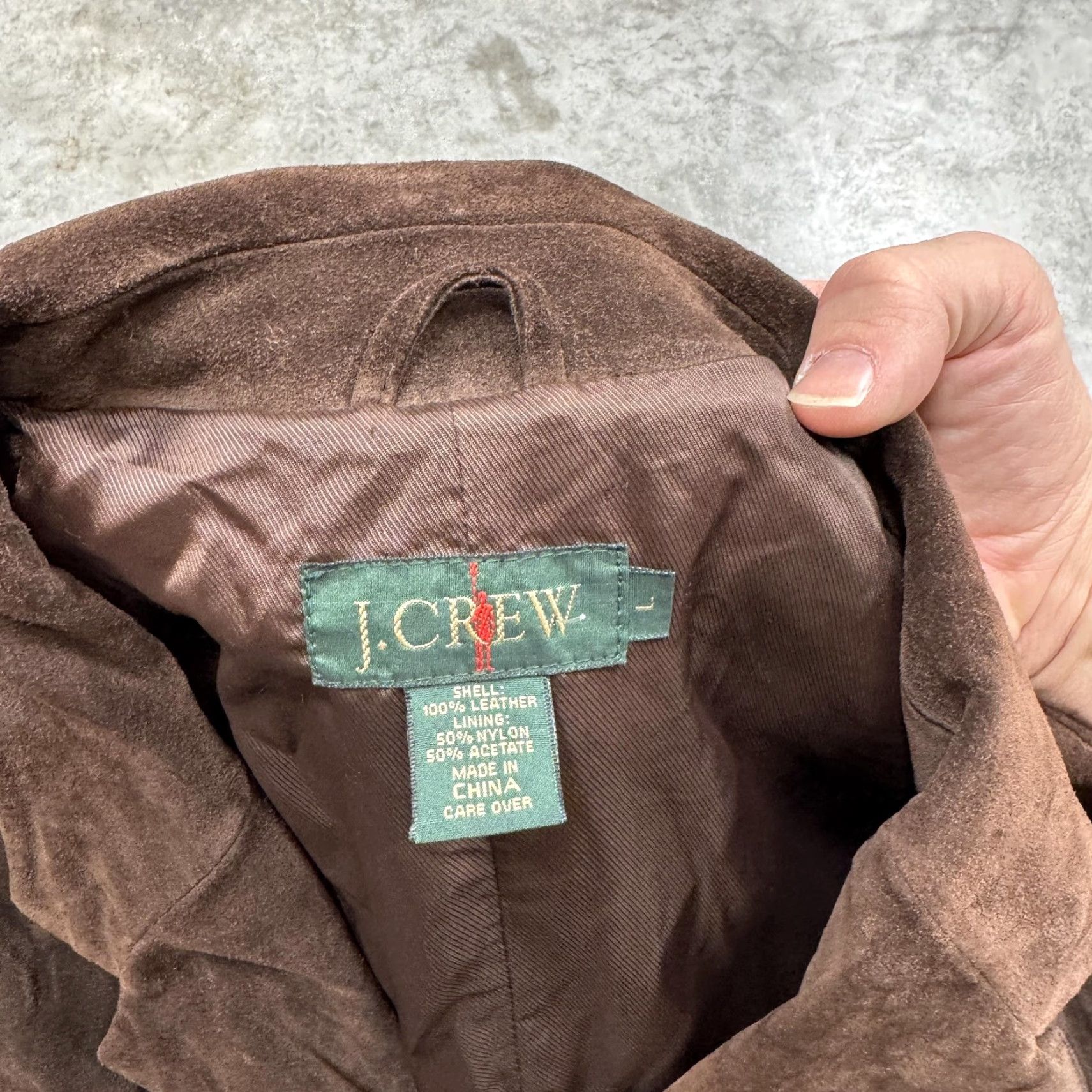 J.Crew VINTAGE J.CREW Blazer Mens Large Oarsman Brown Suede Leather Jacket Sport Coat Size US L / EU 52-54 / 3 - 3 Thumbnail