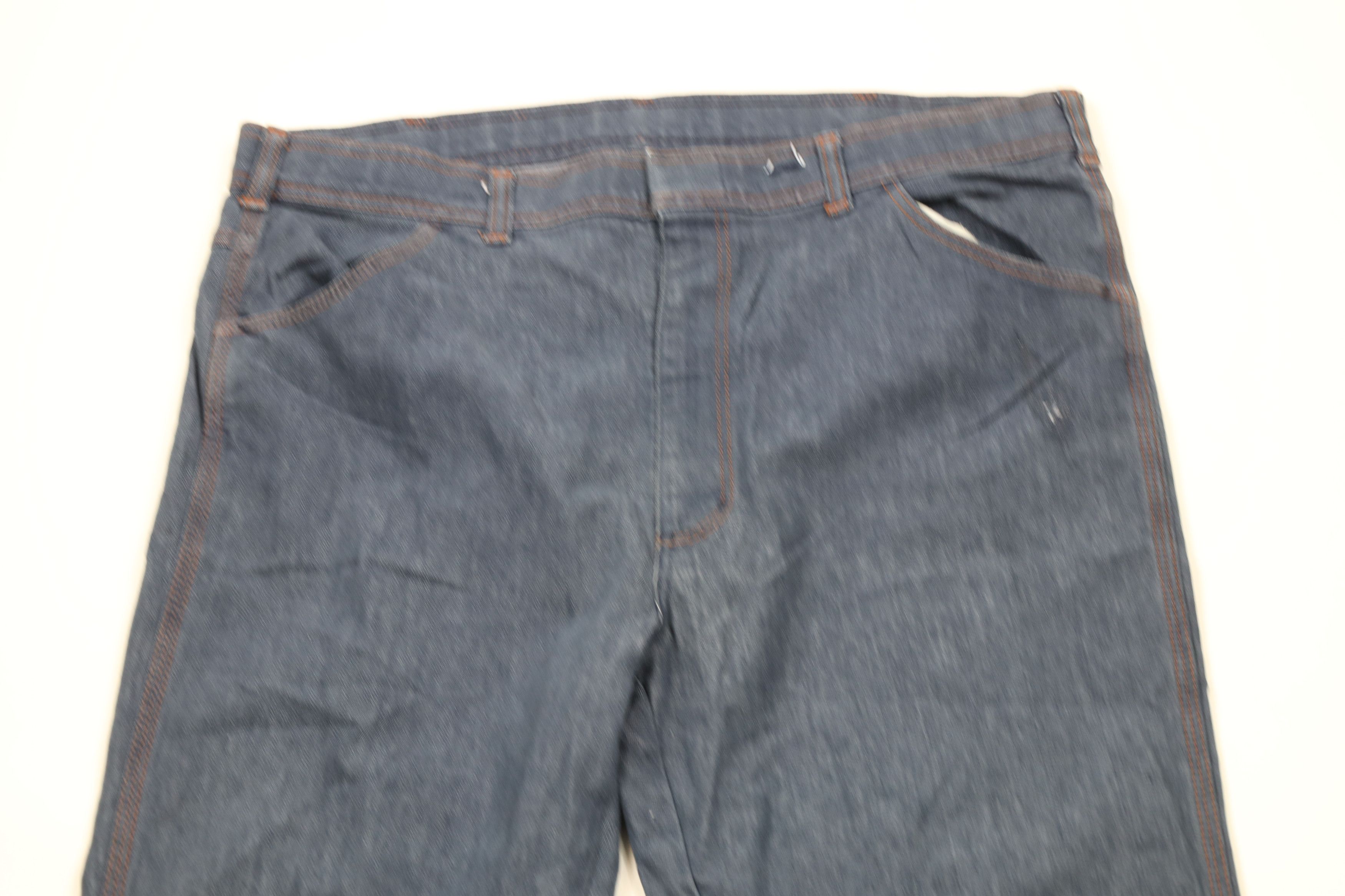 Vintage Vintage 70s Streetwear Flared Wide Leg Denim Jeans USA Size US 38 / EU 54 - 2 Thumbnail
