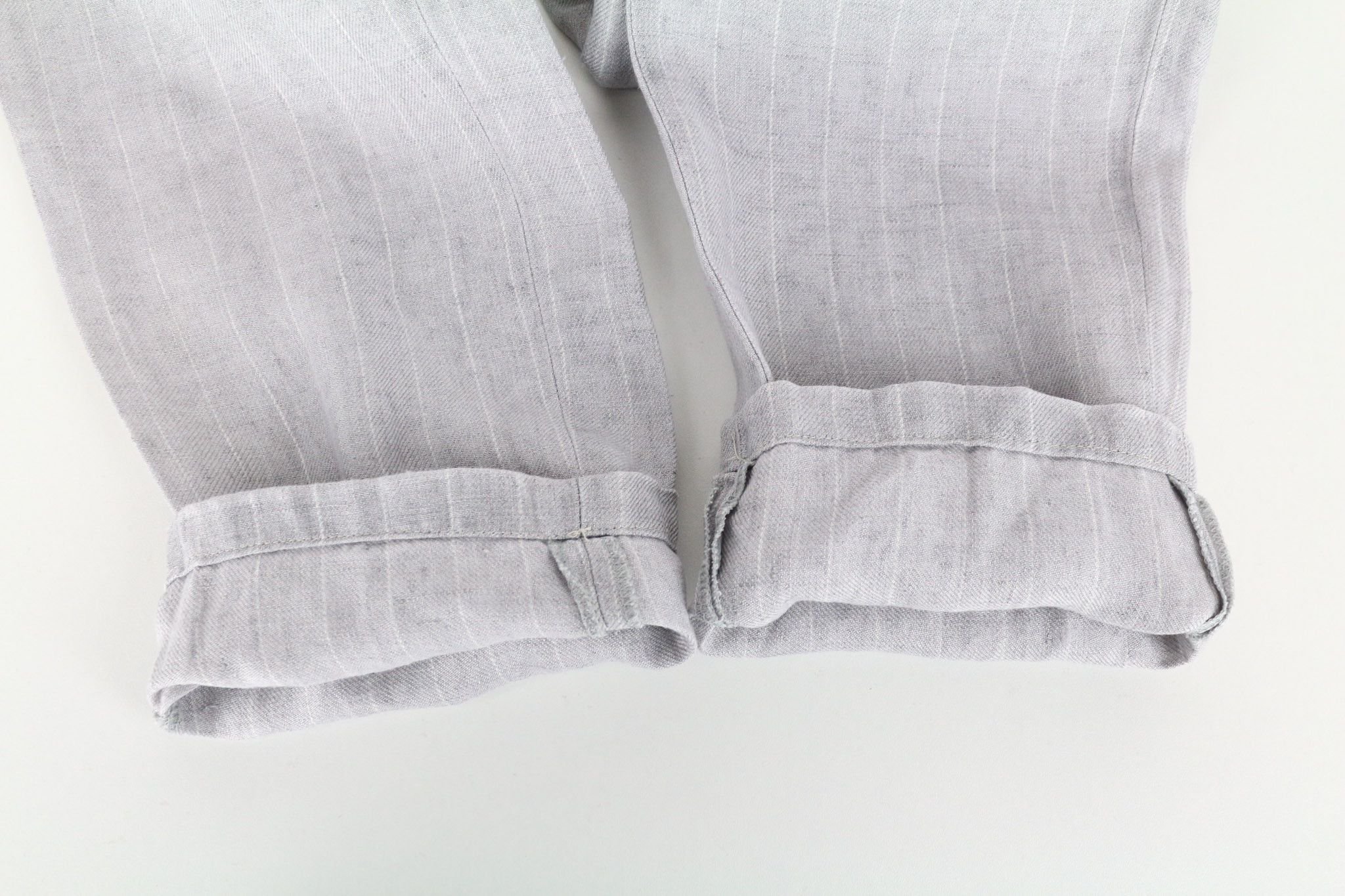 Suitsupply AMES PLEAT UK28R Grey Pinstriped Linen Trousers 73470 Size US 28 / EU 44 - 8 Thumbnail