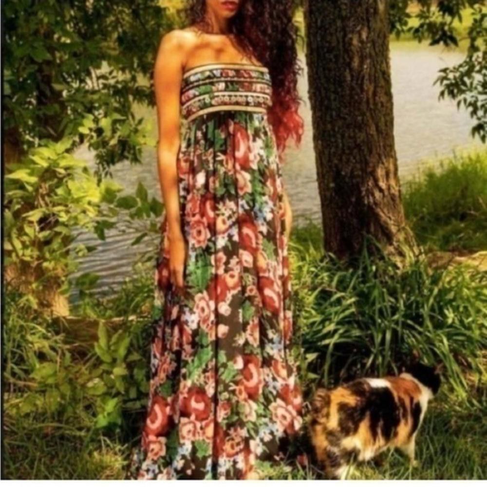 Designer Marchesa Pearl Floral Gypsy Dress - used Size XS / US 0-2 / IT 36-38 - 1 Thumbnail