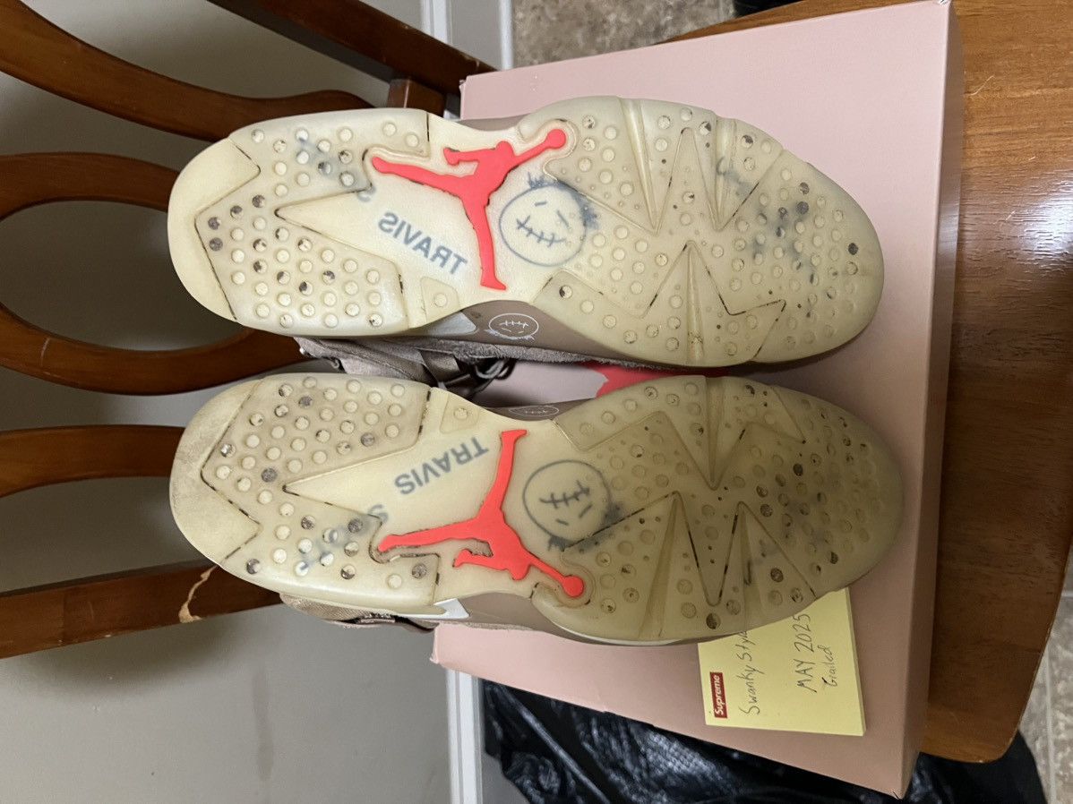Jordan Brand Air Jordan 6 x Travis Scott Cactus Jack British Khaki Size US 11 / EU 44 - 8 Thumbnail