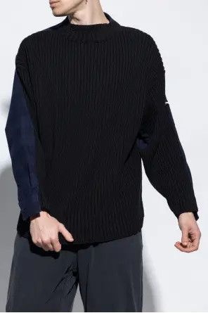 Balenciaga o1mt1gz1224 Hybrid Shirt Sweater in Black Size US M / EU 48-50 / 2 - 3 Thumbnail