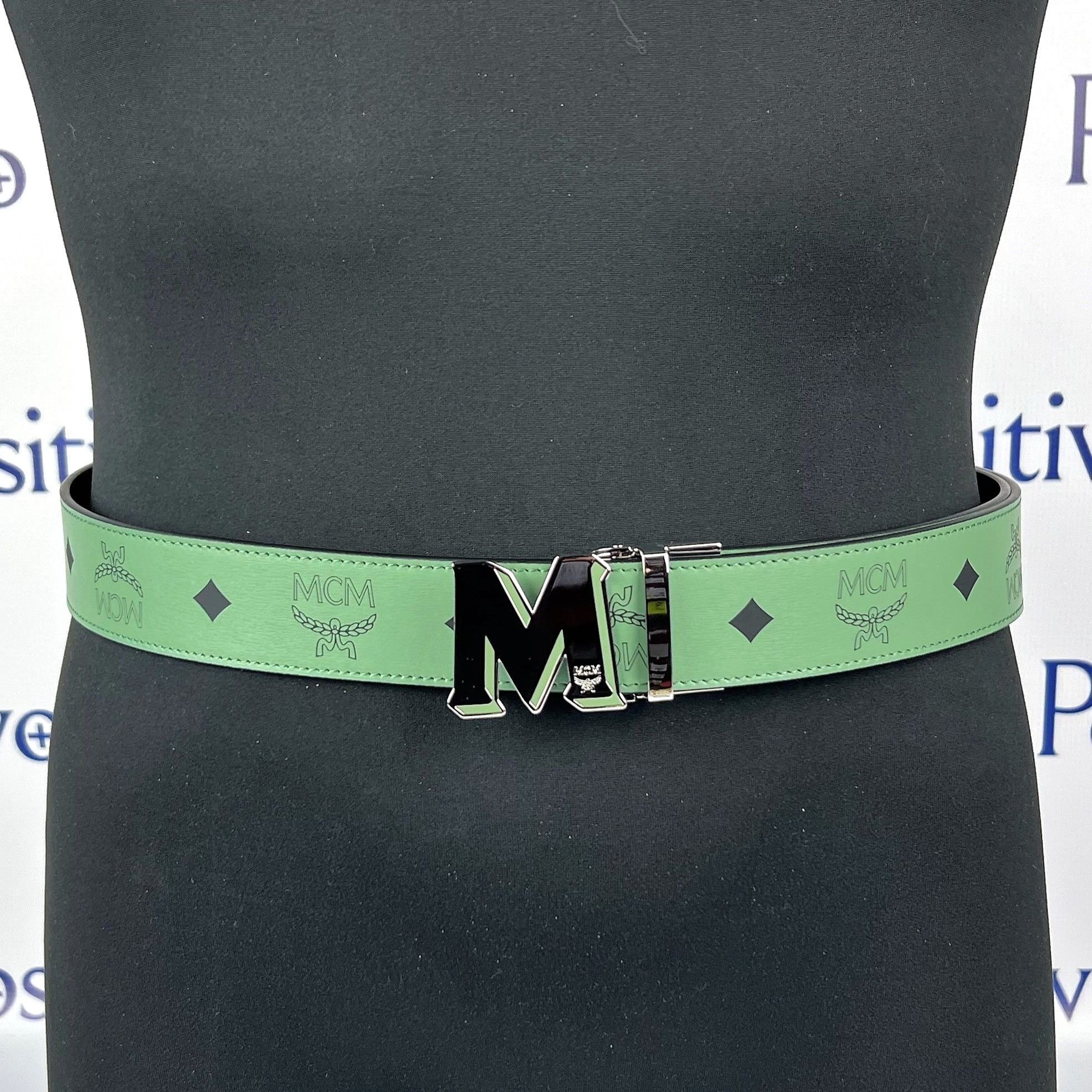 MCM MCM White Reversible Belt Gold Buckle | Grailed