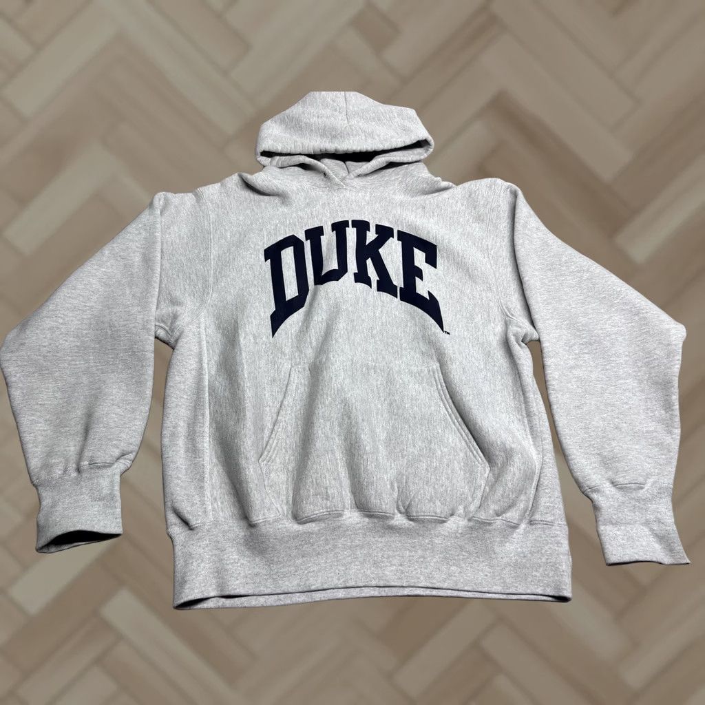 Vintage VINTAGE Duke University Duke Blue Devils Hoodie Reverse Weave Mens Sz L Gray Size US L / EU 52-54 / 3 - 1 Thumbnail