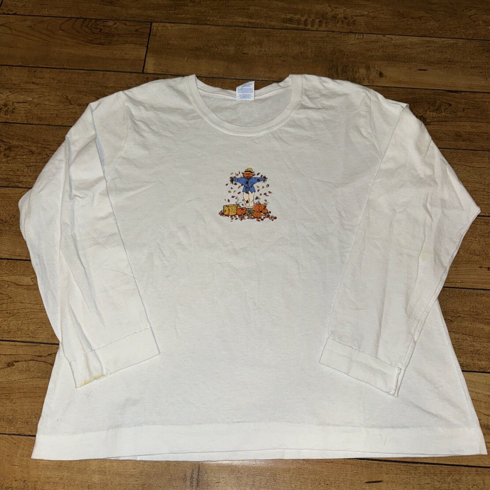 Band Tees × Vintage Vintage Halloween Long Sleeve T-Shirt Scarecrow 23x25 Size US XL / EU 56 / 4 - 1 Thumbnail