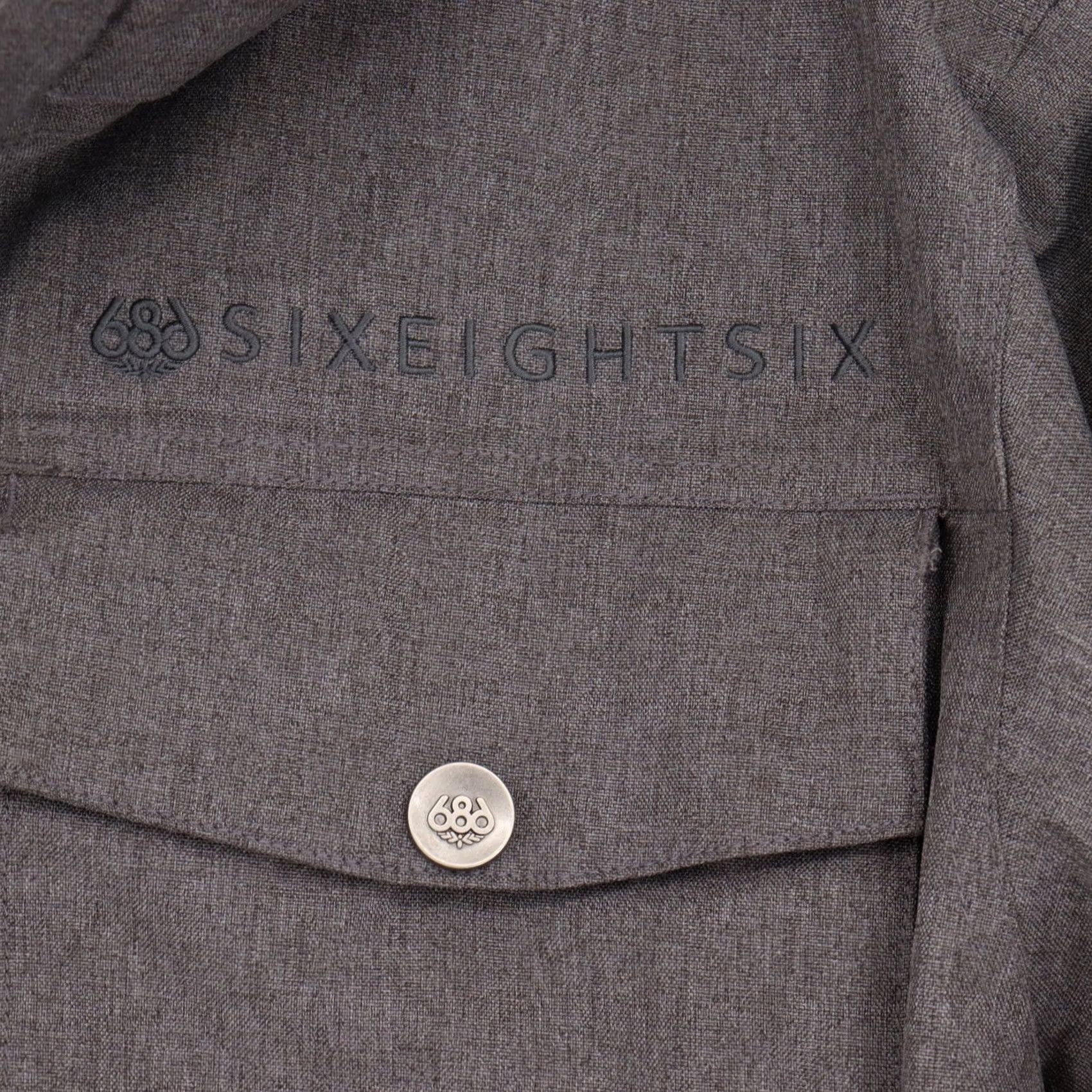 686 686 Mens Snowboard Jacket Size M Gray Heather Lined Hooded Ski Size US M / EU 48-50 / 2 - 7 Thumbnail