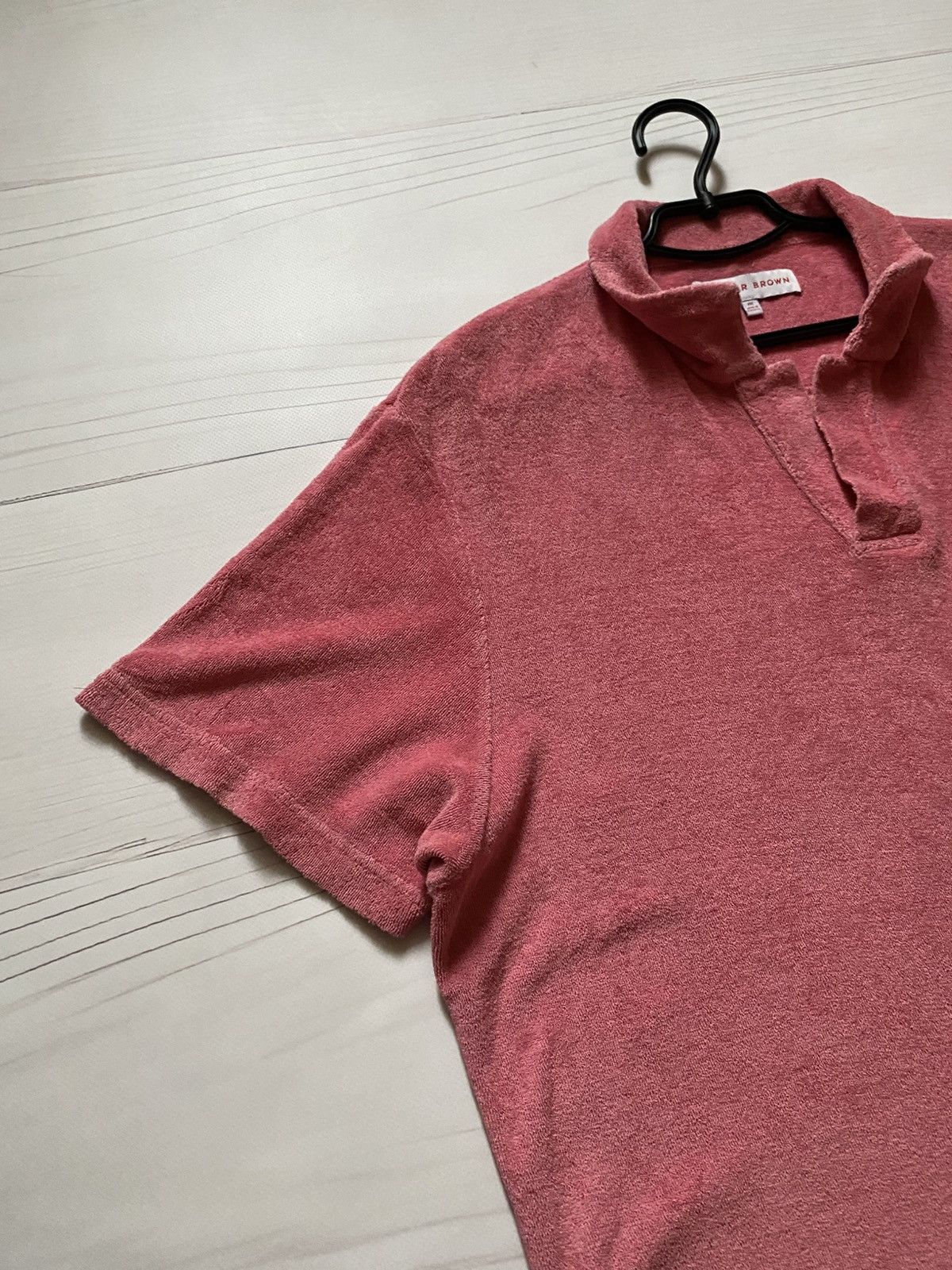 Orlebar Brown Orlebar Brown Terry Watermelon towelling polo t shirt Size US XXL / EU 58 / 5 - 11 Thumbnail