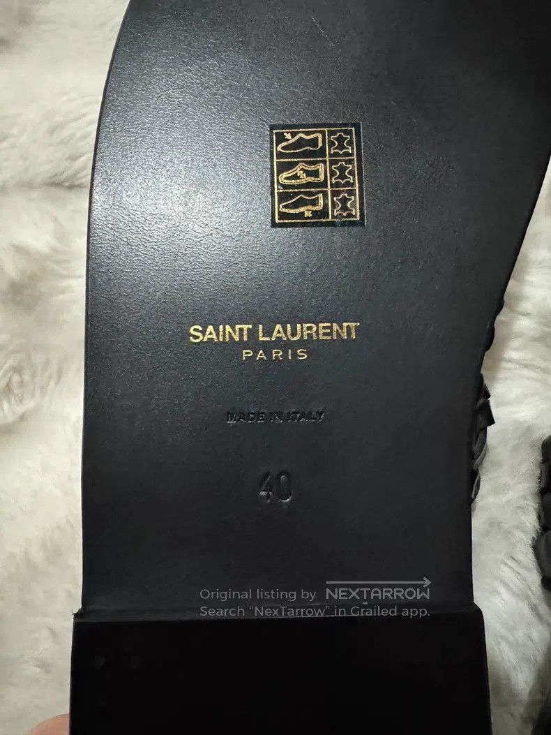Saint Laurent Paris Saint Laurent Paris Woven Slippers Size US 7 / EU 40 - 7 Thumbnail