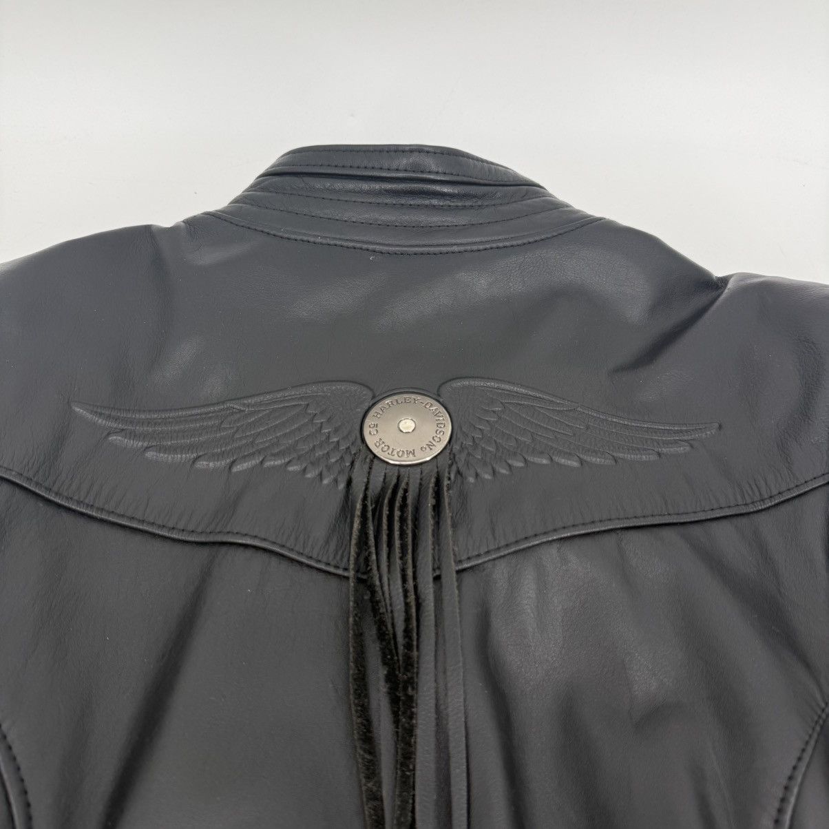 Harley Davidson Vintage Harley-Davidson Women Mirage Leather Fringe Jacket Size L / US 10 / IT 46 - 12 Thumbnail