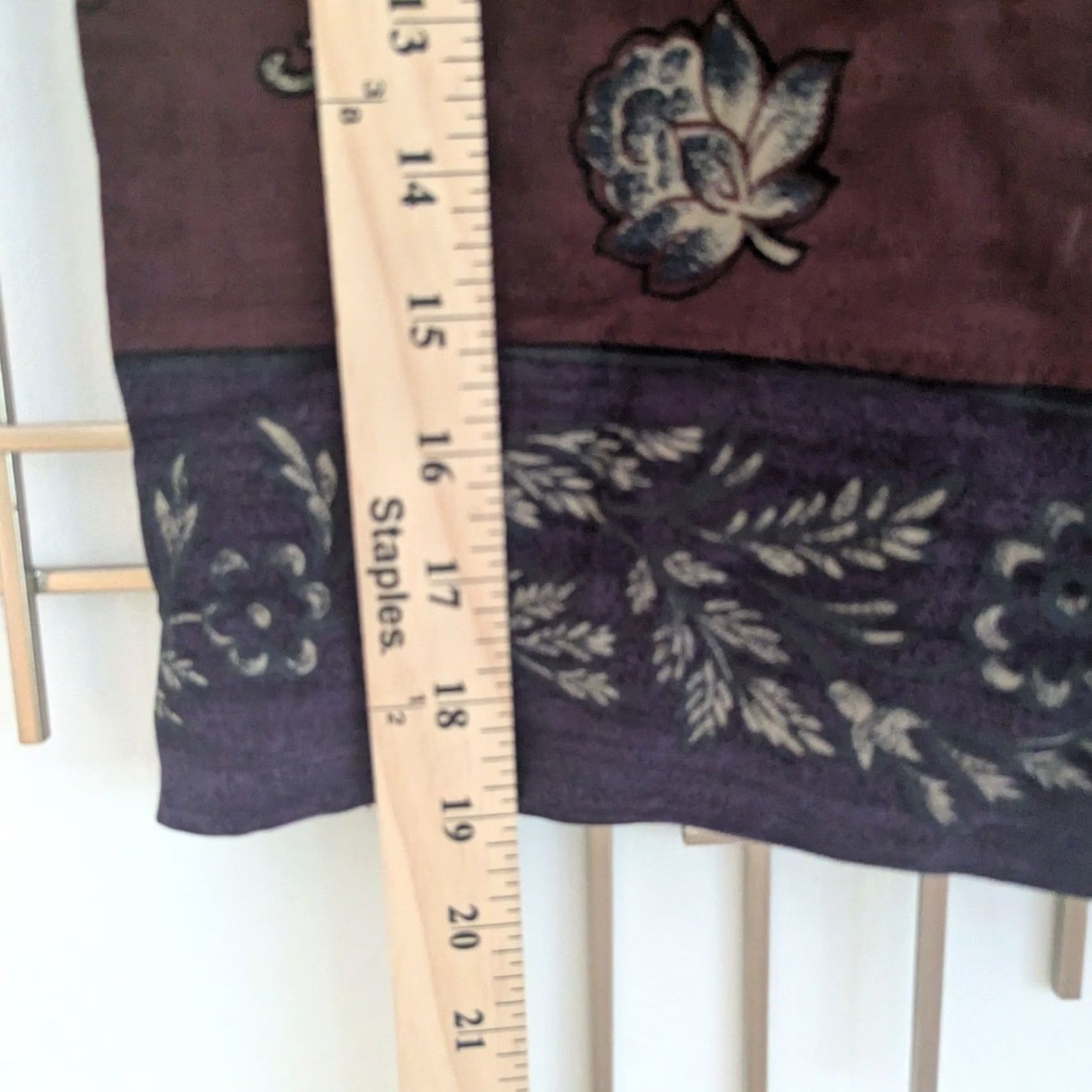 Talbots VINTAGE Talbots Floral Print Knee Length Skirt Burgundy Navy Women's 10 Boho Size 32" / US 10 / IT 46 - 6 Thumbnail