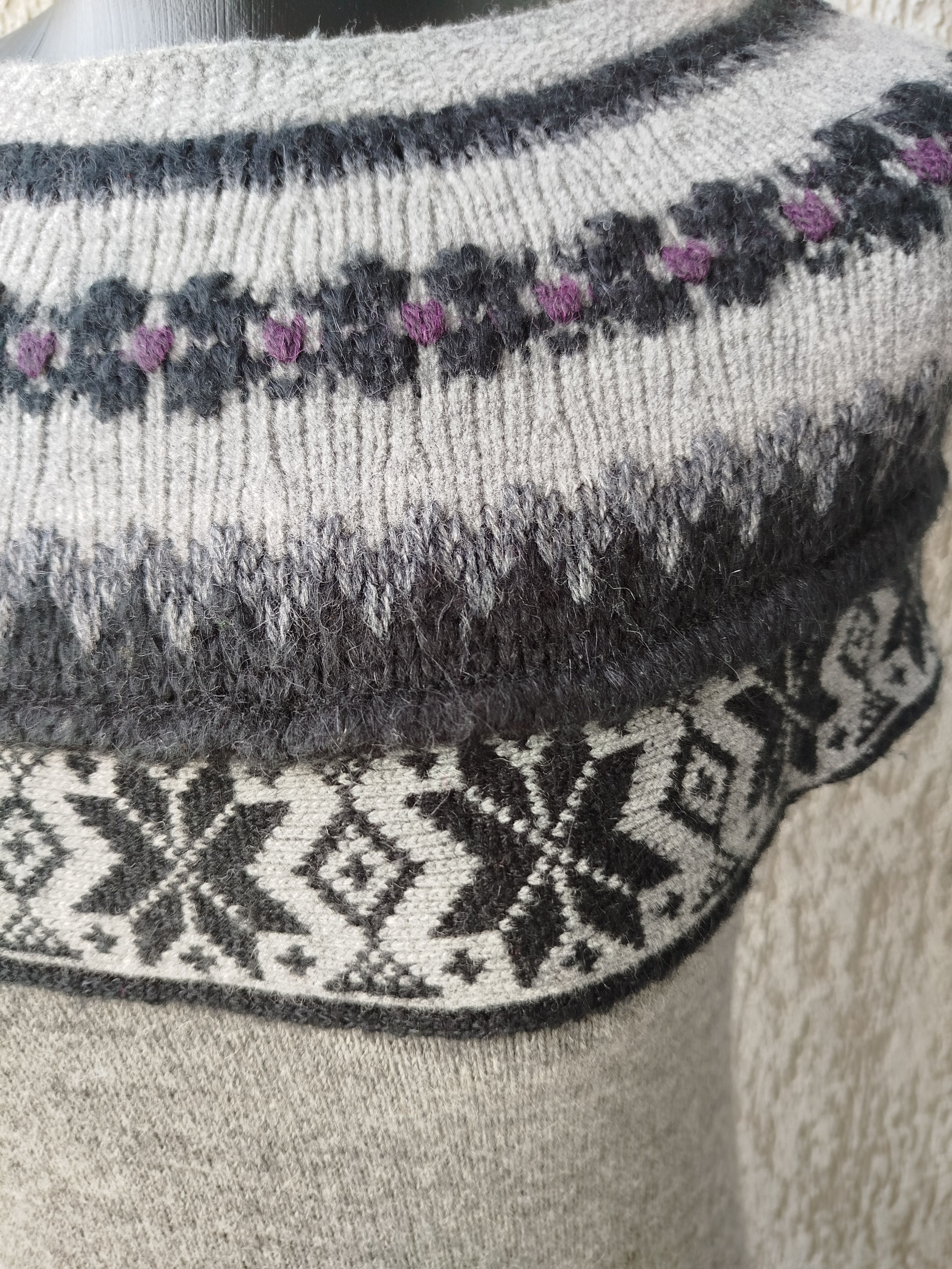 Marithe + Francois Girbaud High Use by Claire Campbell Dress Knit Alpaca Fair Isle Size M / US 6-8 / IT 42-44 - 11 Thumbnail