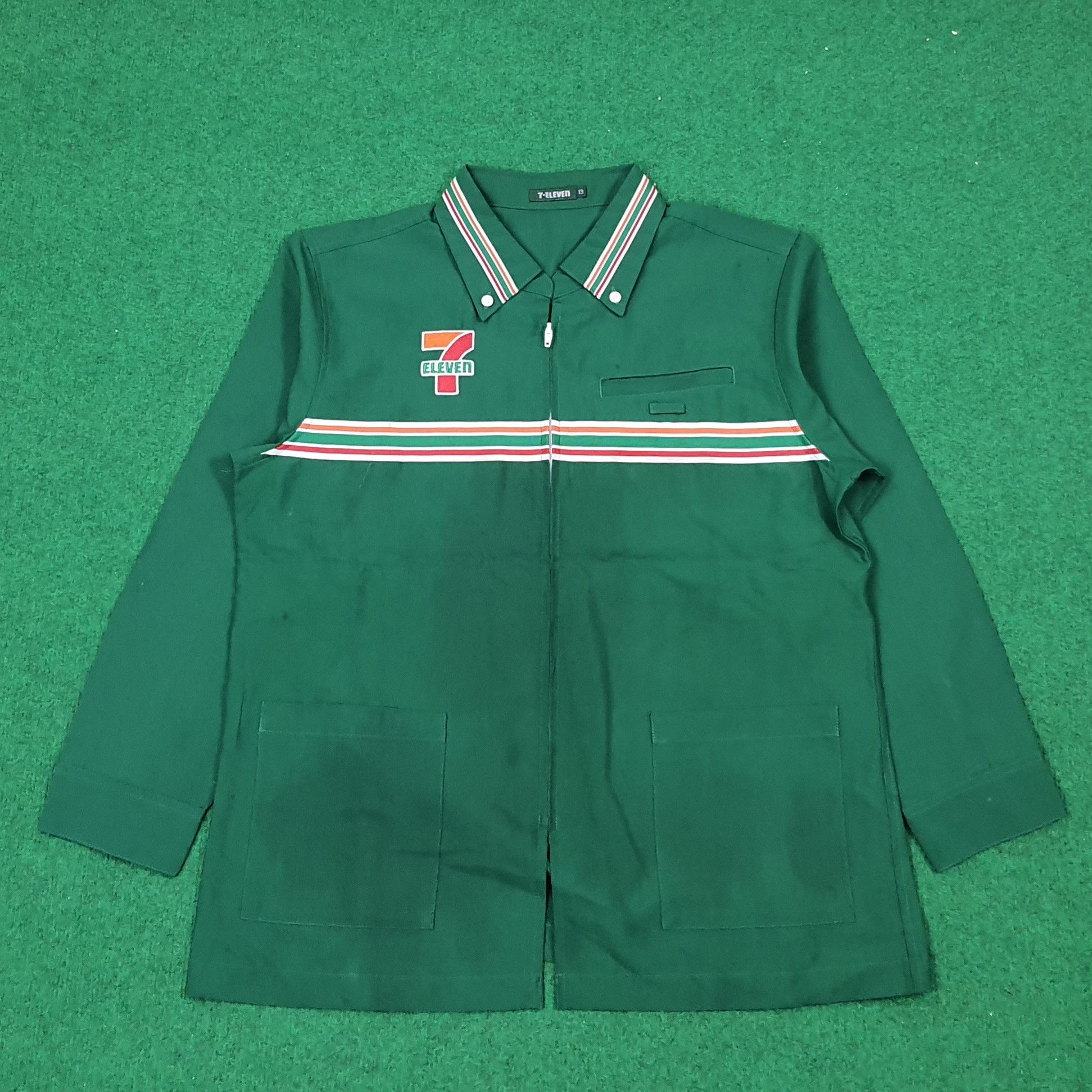 Japanese Brand × Vintage Vintage 7 Eleven Japan Worker Staff Uniform Jacket C219N23 Size US M / EU 48-50 / 2 - 1 Thumbnail