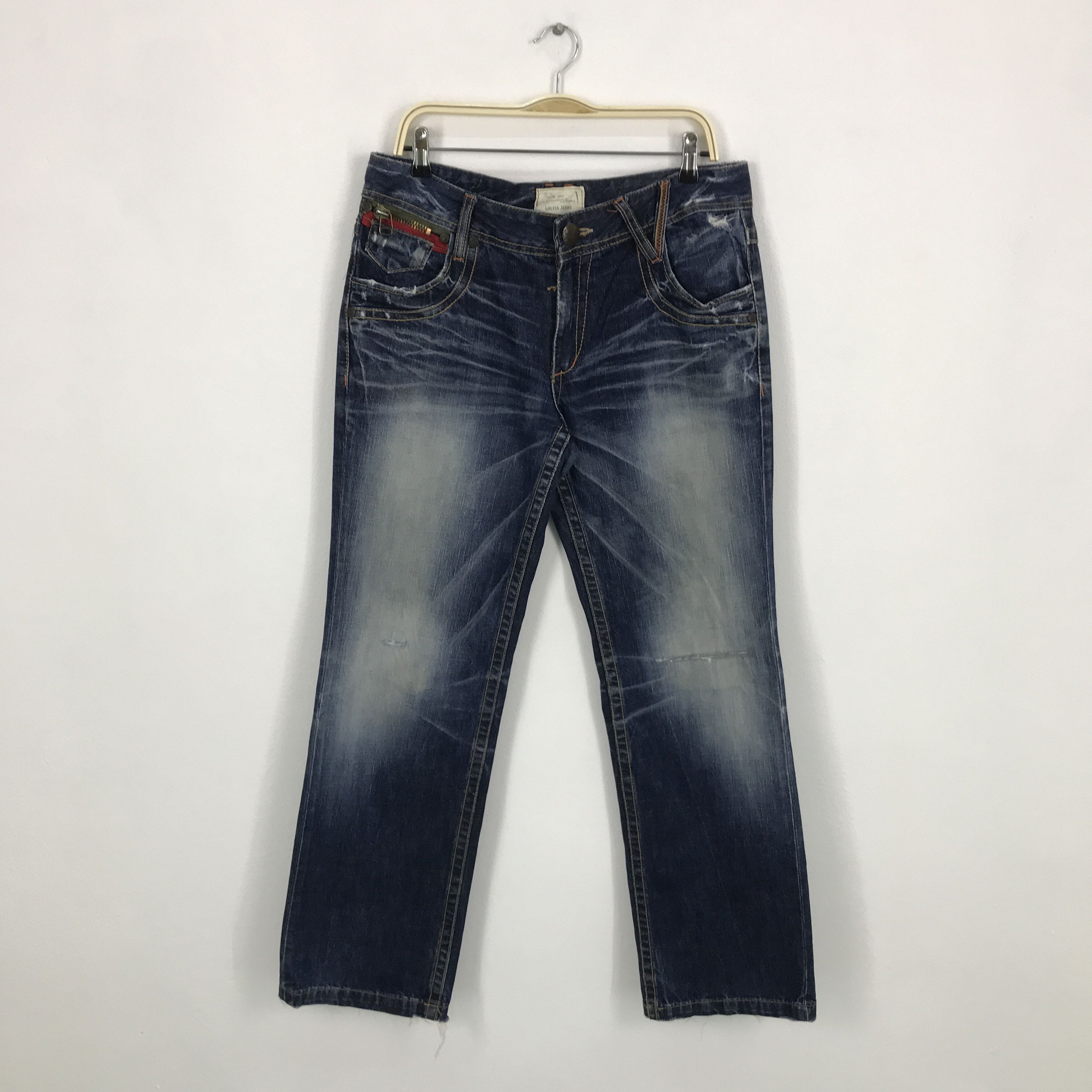 Baggy Design lolita distressed jean pants