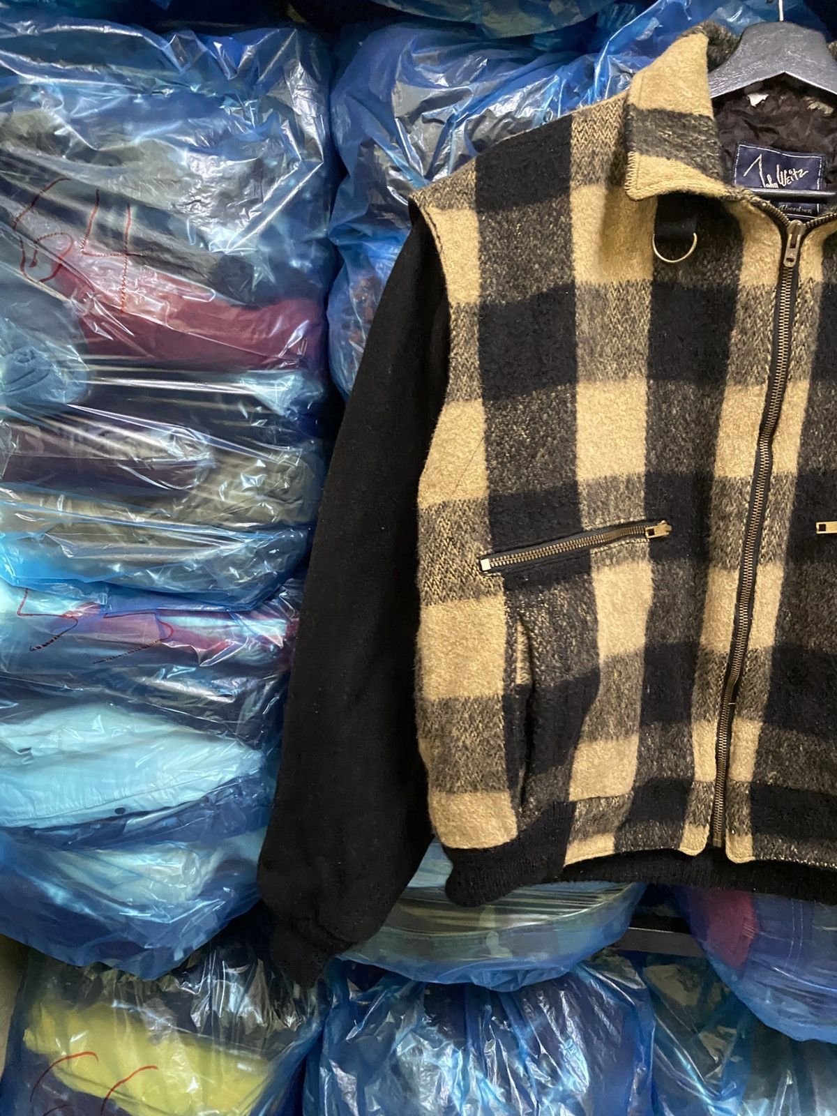 John Weitz Vintage 80s John Weitz Buffalo Plaid Wool Jacket Men’s Black Size US M / EU 48-50 / 2 - 7 Thumbnail