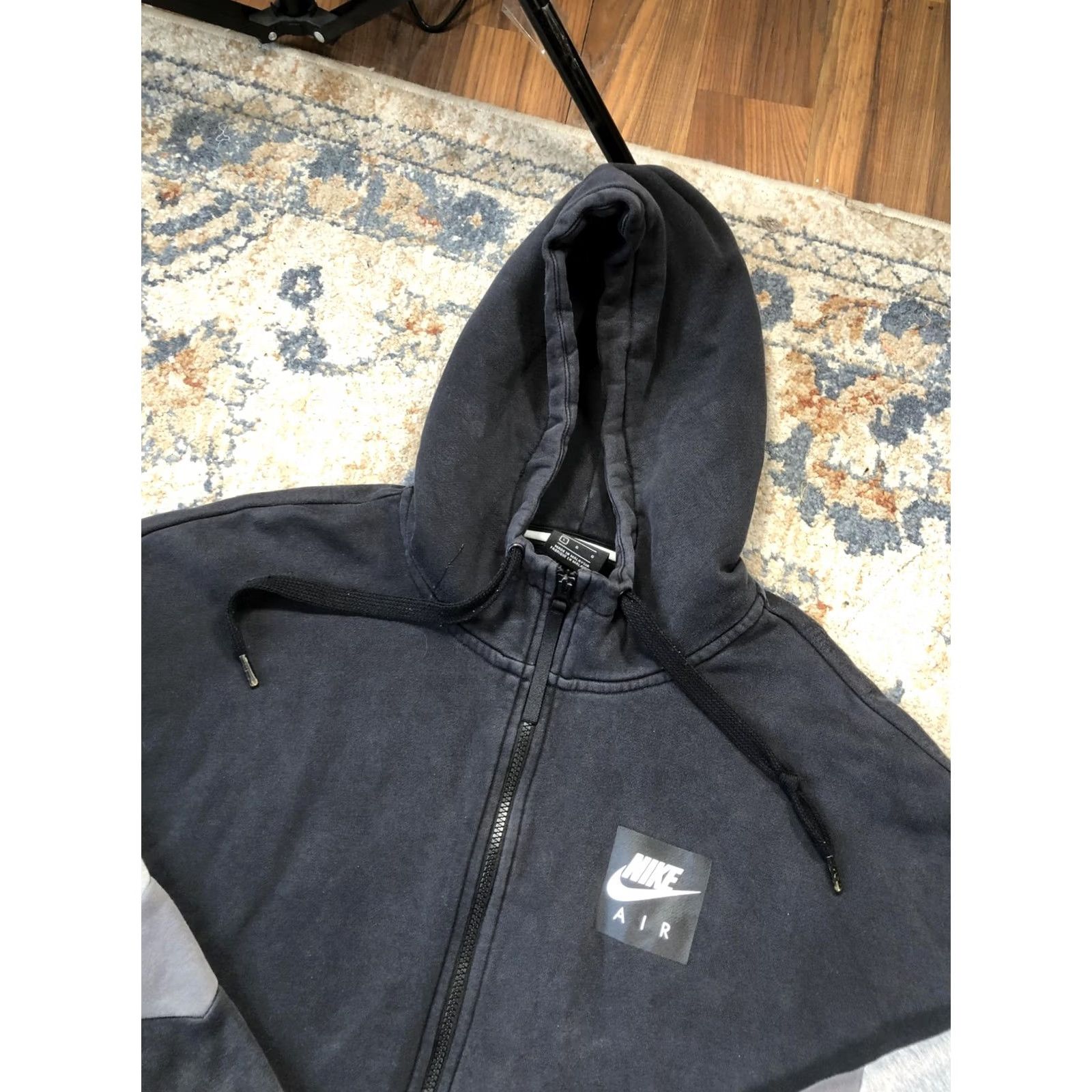 Nike Nike Air Hoodie Sweatshirt Mens L Black Full Zip Colorblock Fleece Logo Size US L / EU 52-54 / 3 - 6 Thumbnail