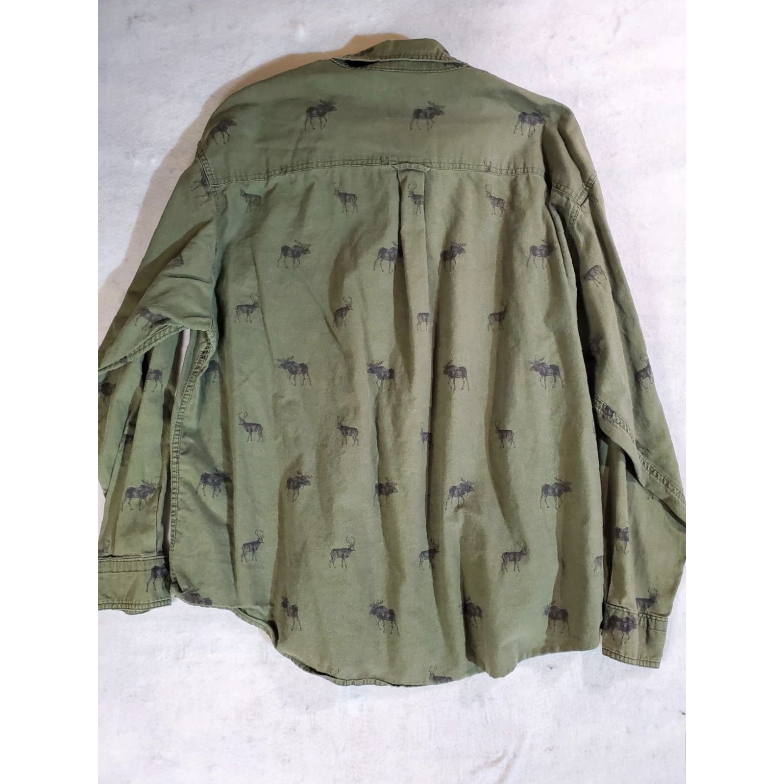 Vintage VINTAGE Woolrich SHIRT Men XL Green Elk Print 100% Cotton Flannel Button-Up Long Sleeve Size US XL / EU 56 / 4 - 6 Thumbnail