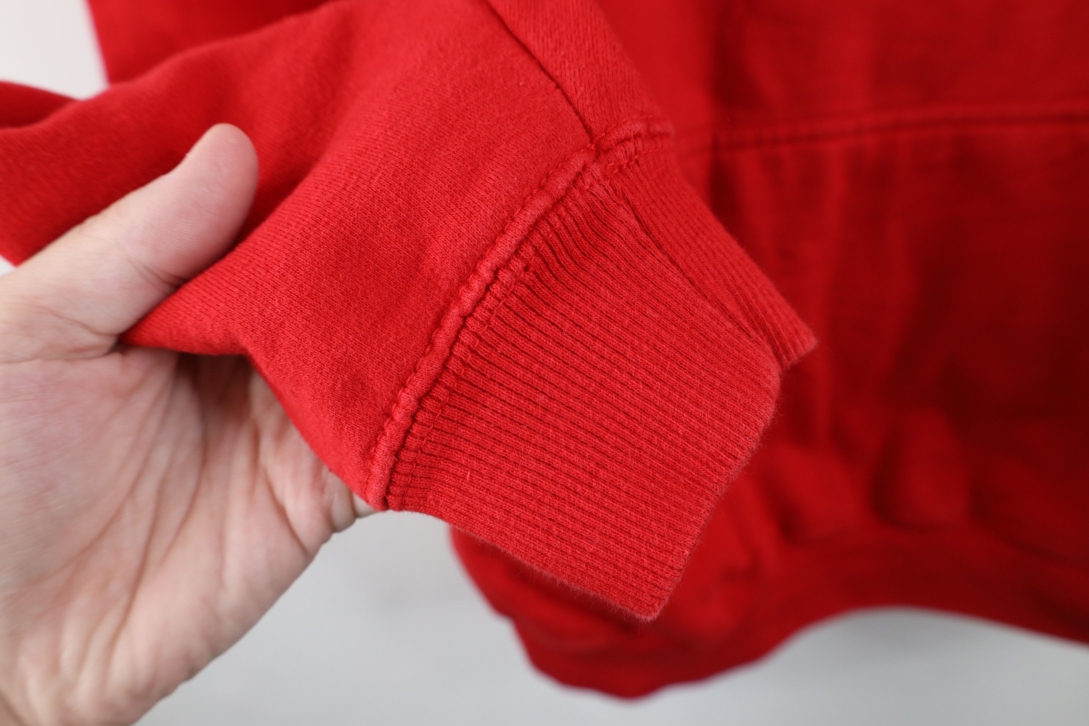 Vintage Vintage 90s Y2K Blank Heavyweight Hoodie Sweatshirt Red Size US XXL / EU 58 / 5 - 7 Thumbnail