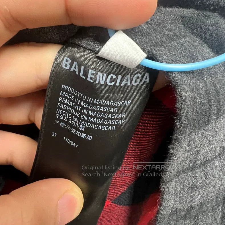 Balenciaga Balenciaga size 37 Dual-color checkered flannel long-sleev Size US S / EU 44-46 / 1 - 4 Thumbnail